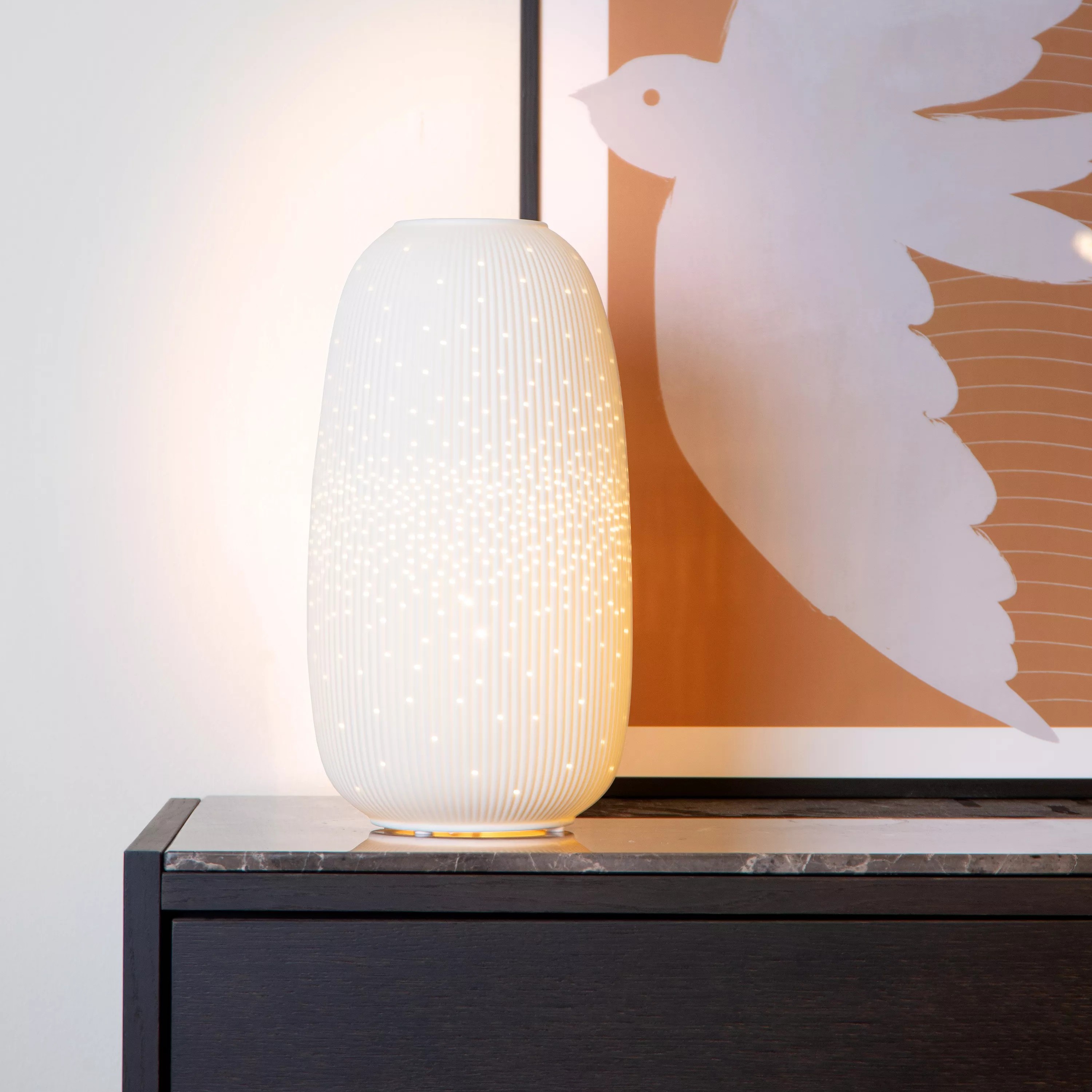 Lucide Floris - lampe à poser - Ø 17,5 x 33,2 cm - blanc
