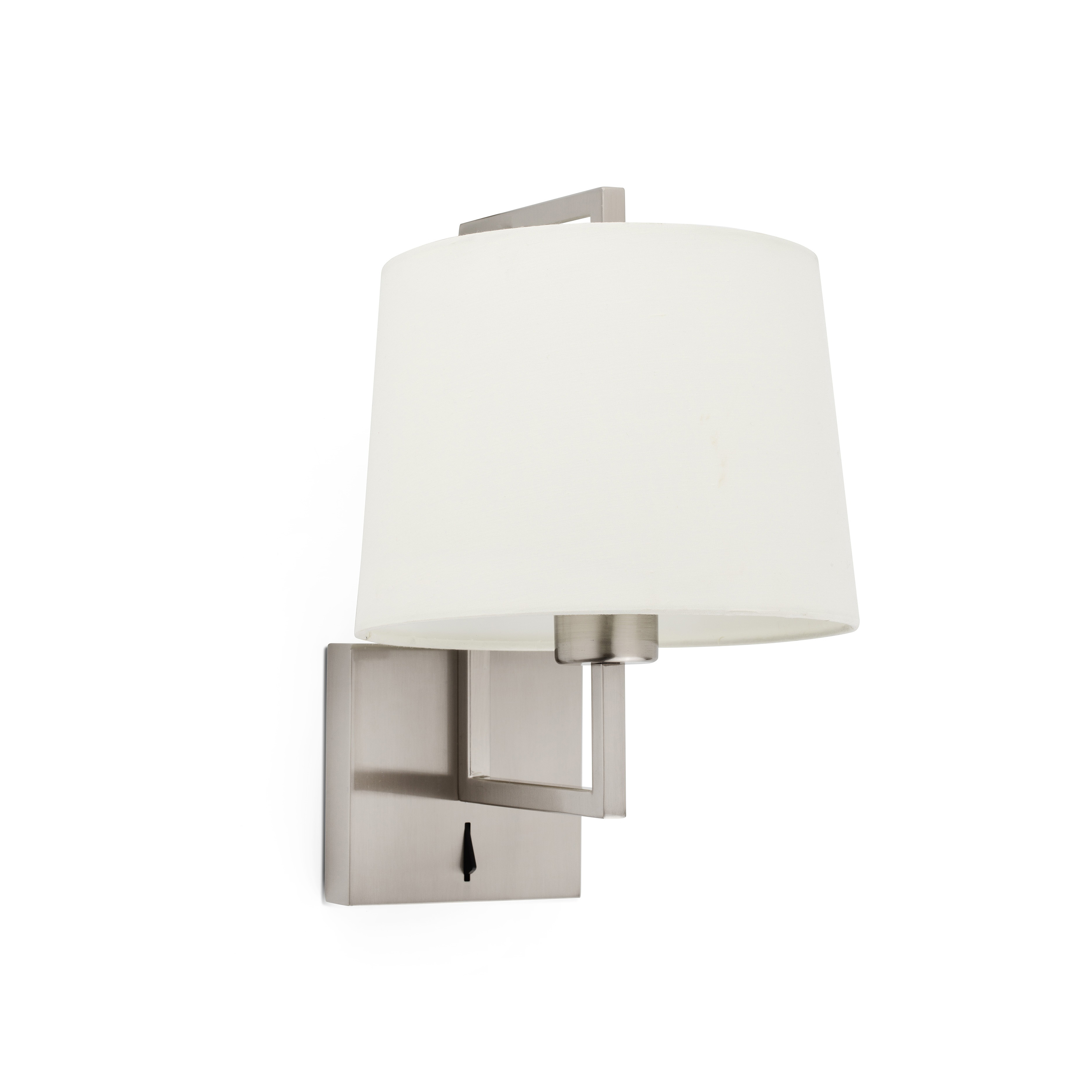 Faro Frame - applique murale avec interrupteur - 21,5 x ,6 cm - beige et nickel mat
