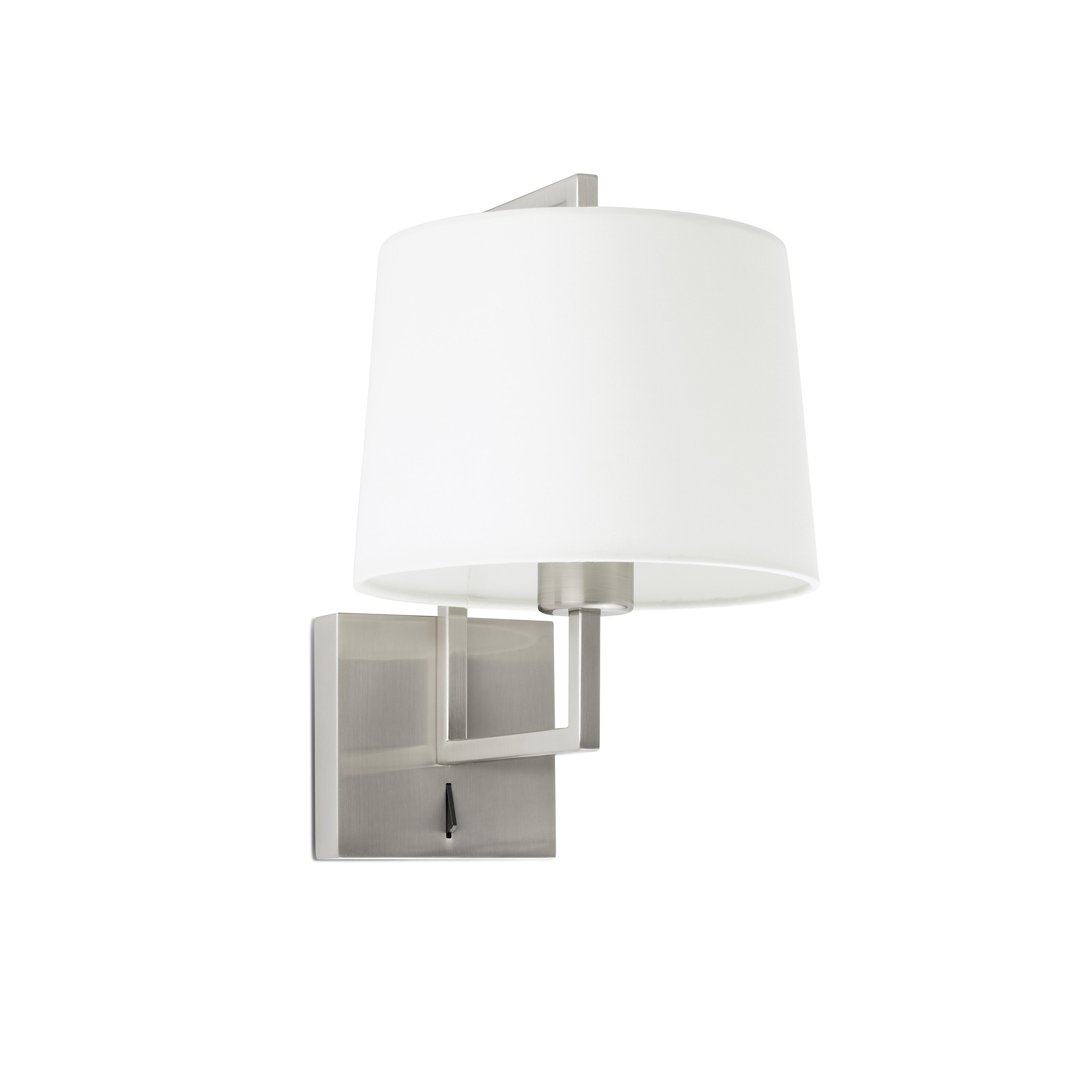 Faro Frame - applique murale avec interrupteur - 21,5 x ,6 cm - blanc et nickel mat