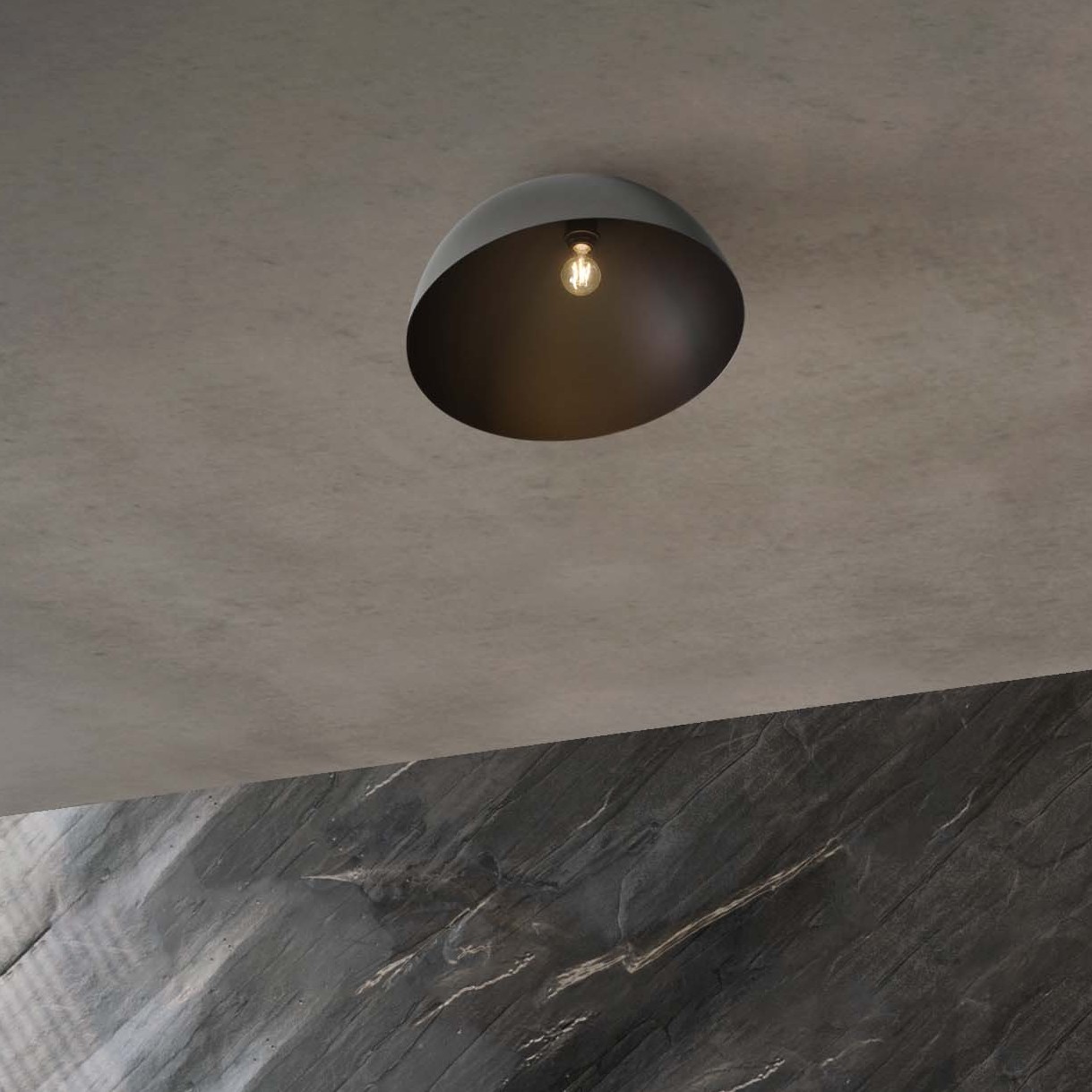 Nova Luce Onia - plafonnier - Ø cm - métallique et noir sablé — vue 3