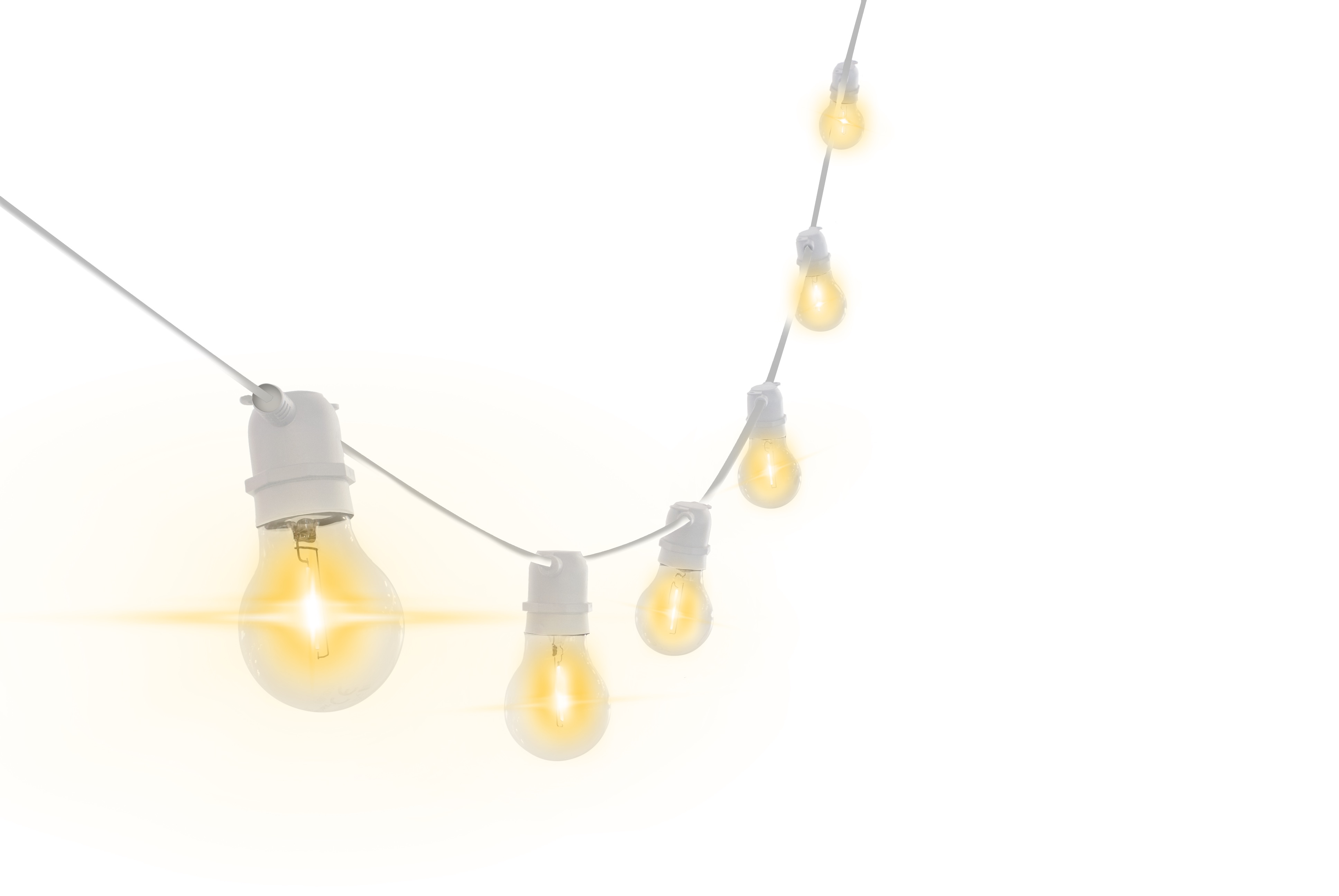 Century Italia Fiesta - Guirlande lumineuse de 8,5 m dont 3,34 m de câble - W LED inclus - IP44 - blanc