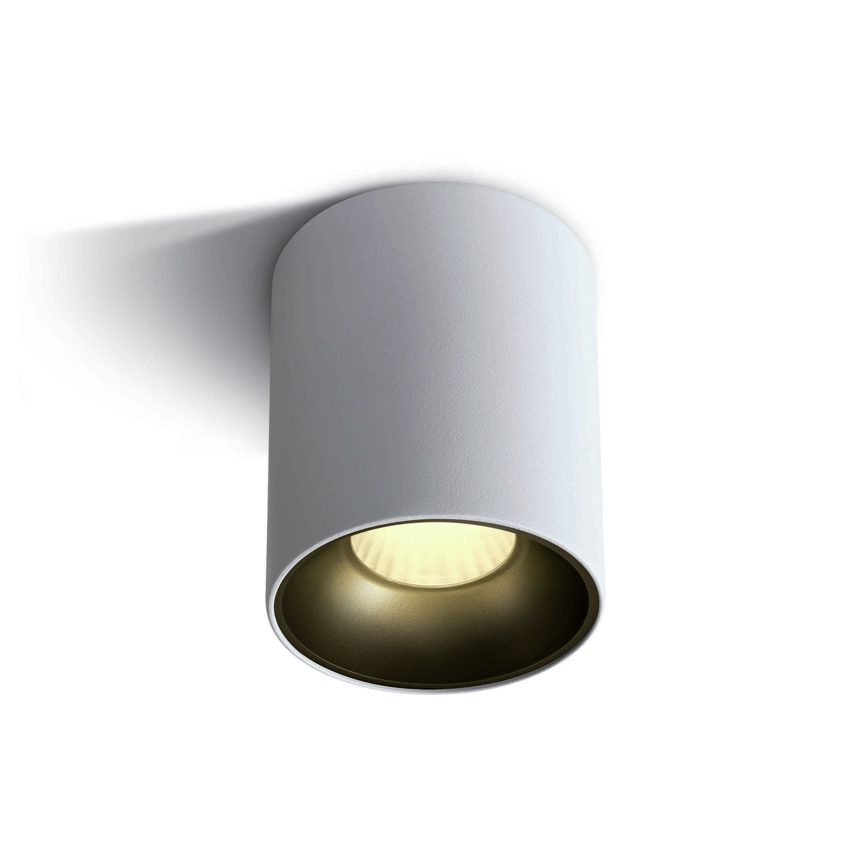 ONE Light Retro Dark Light Cylinders - spot en saillie 1L - Ø 7,3 x - 12W LED inclus - blanc