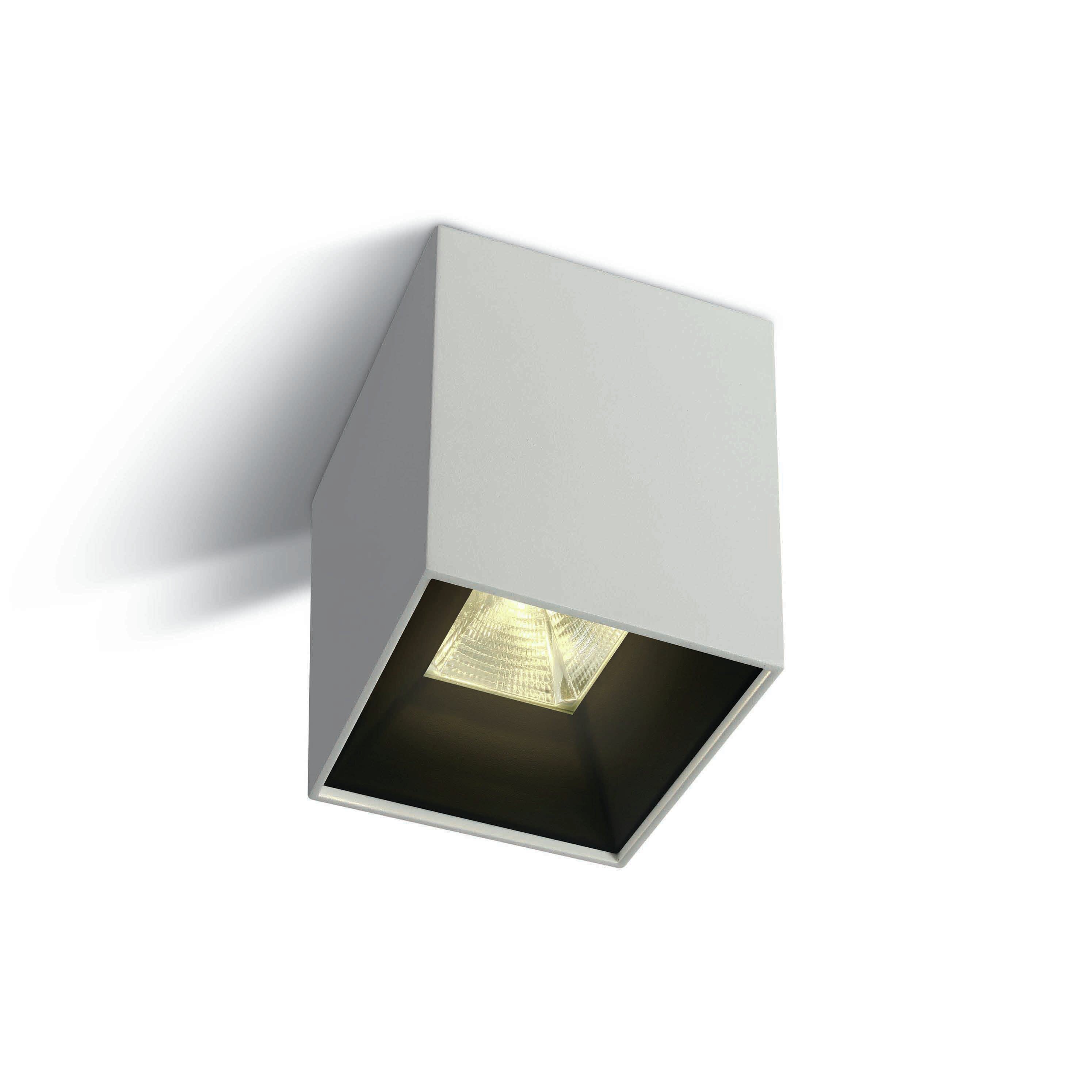ONE Light Dark Light Pro Square Cylinders - spot en saillie 1L - x 10,4 cm - 10W LED inclus - blanc