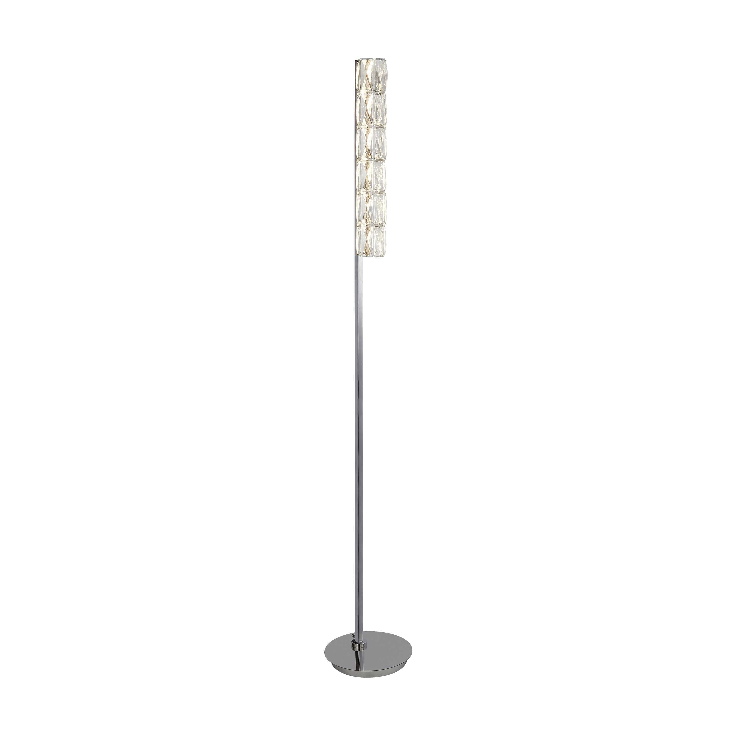 Searchlight Remy - lampadaire - - 16W LED dimmable inclus - chrome et transparent