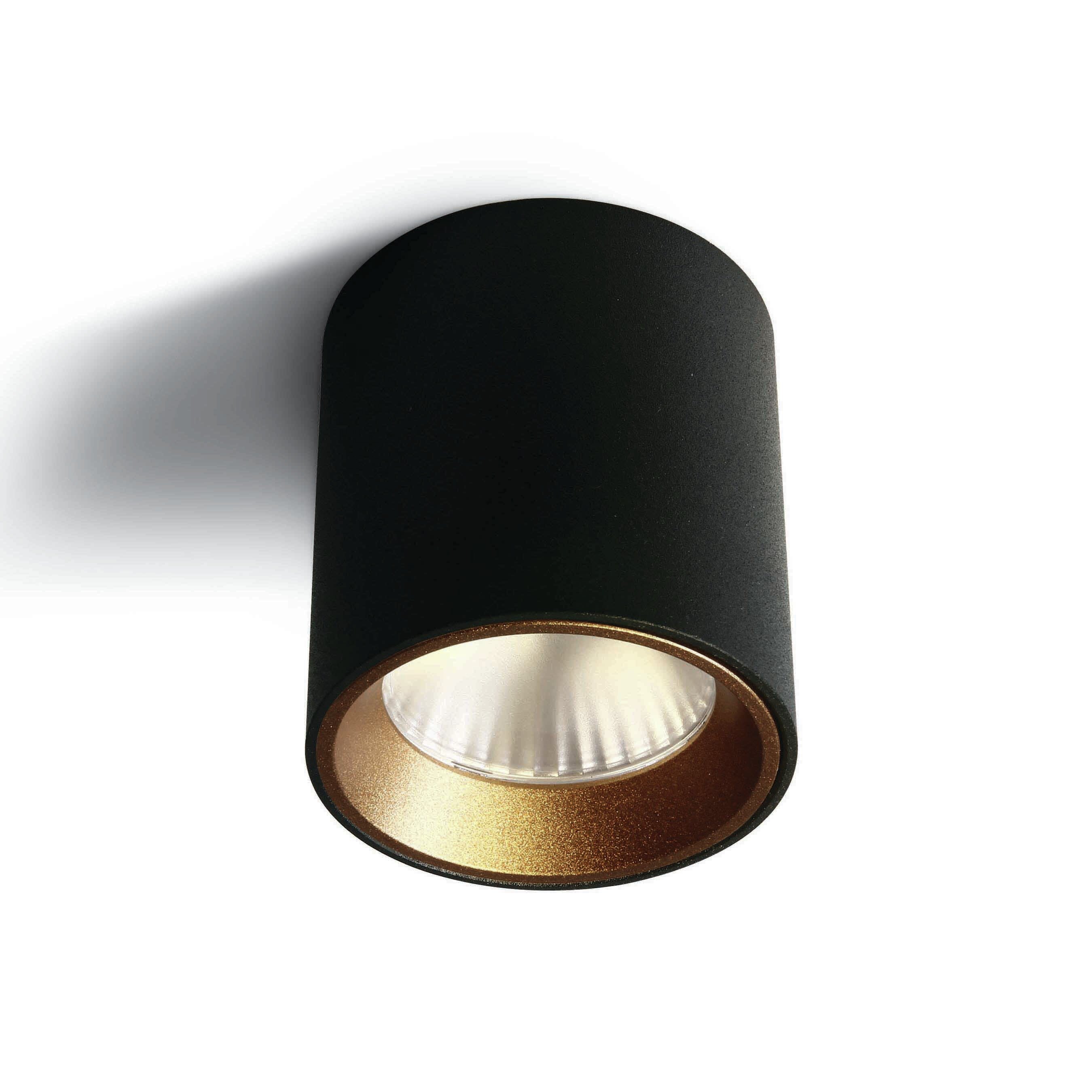 ONE Light Chill Out LED Cylinders - spot en saillie 1L - Ø ,5 cm - 7W LED dimmable inclus - noir