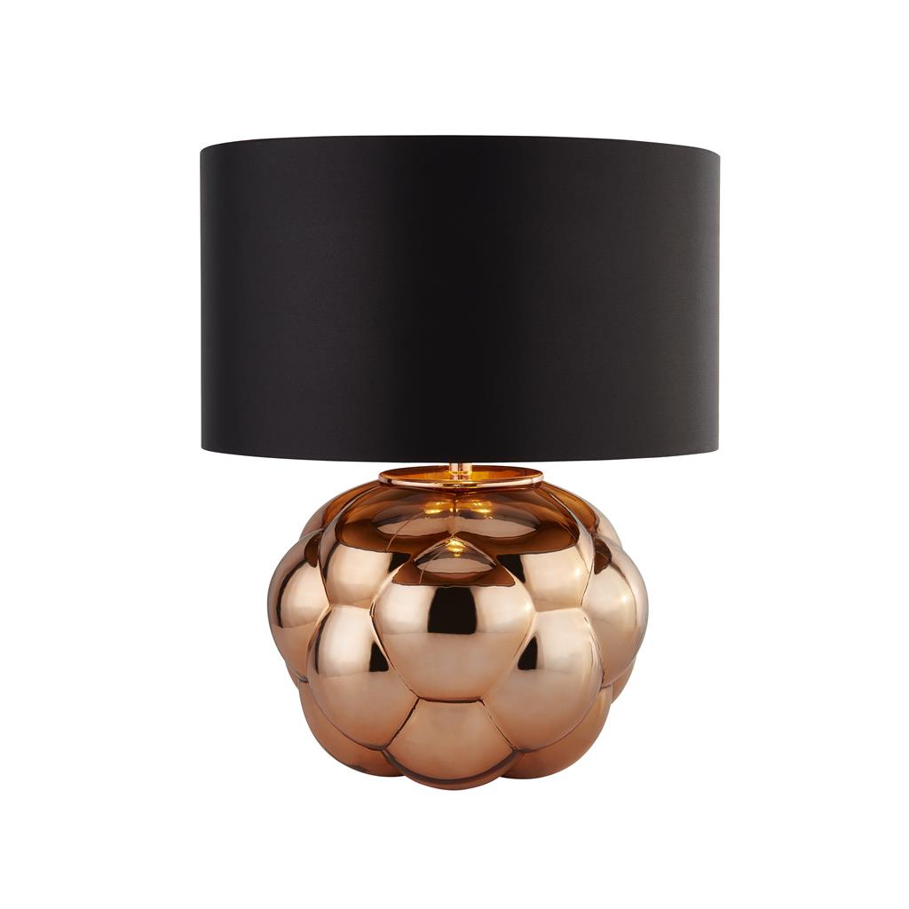 Searchlight Fizz - lampe à poser - Ø cm - cuivre et noir
