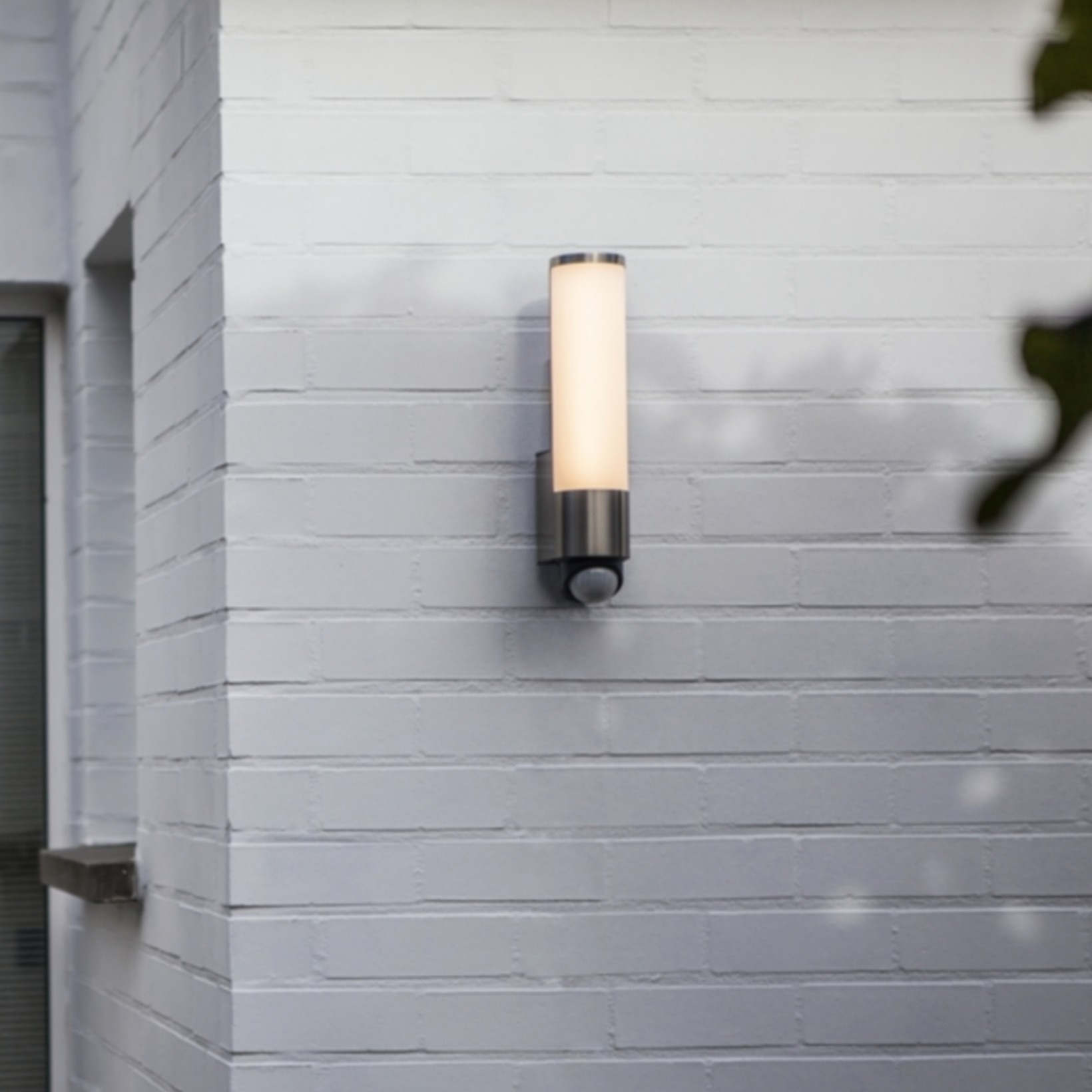 Lutec Leda - Applique d"extérieur avec détecteur - x - 15,5W LED inclus - IP44 - gris