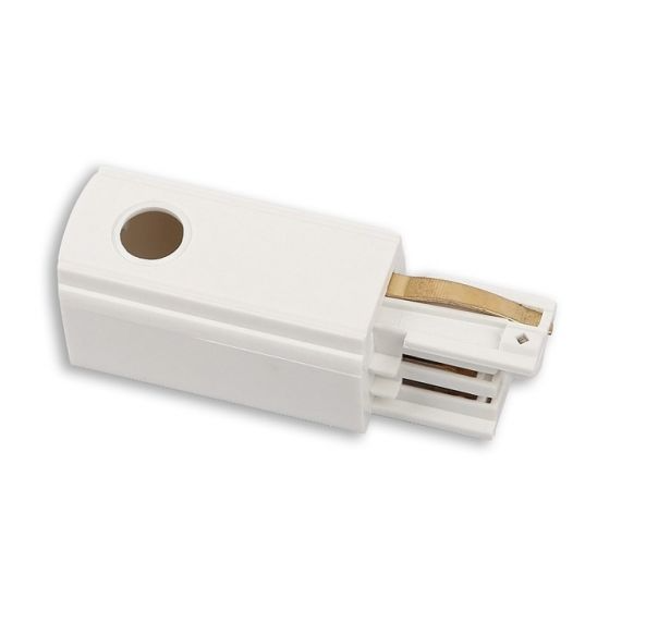 Maxlight Track - borne d"alimentation (droite) pour rails - ,5 x 32,5 cm - blanc