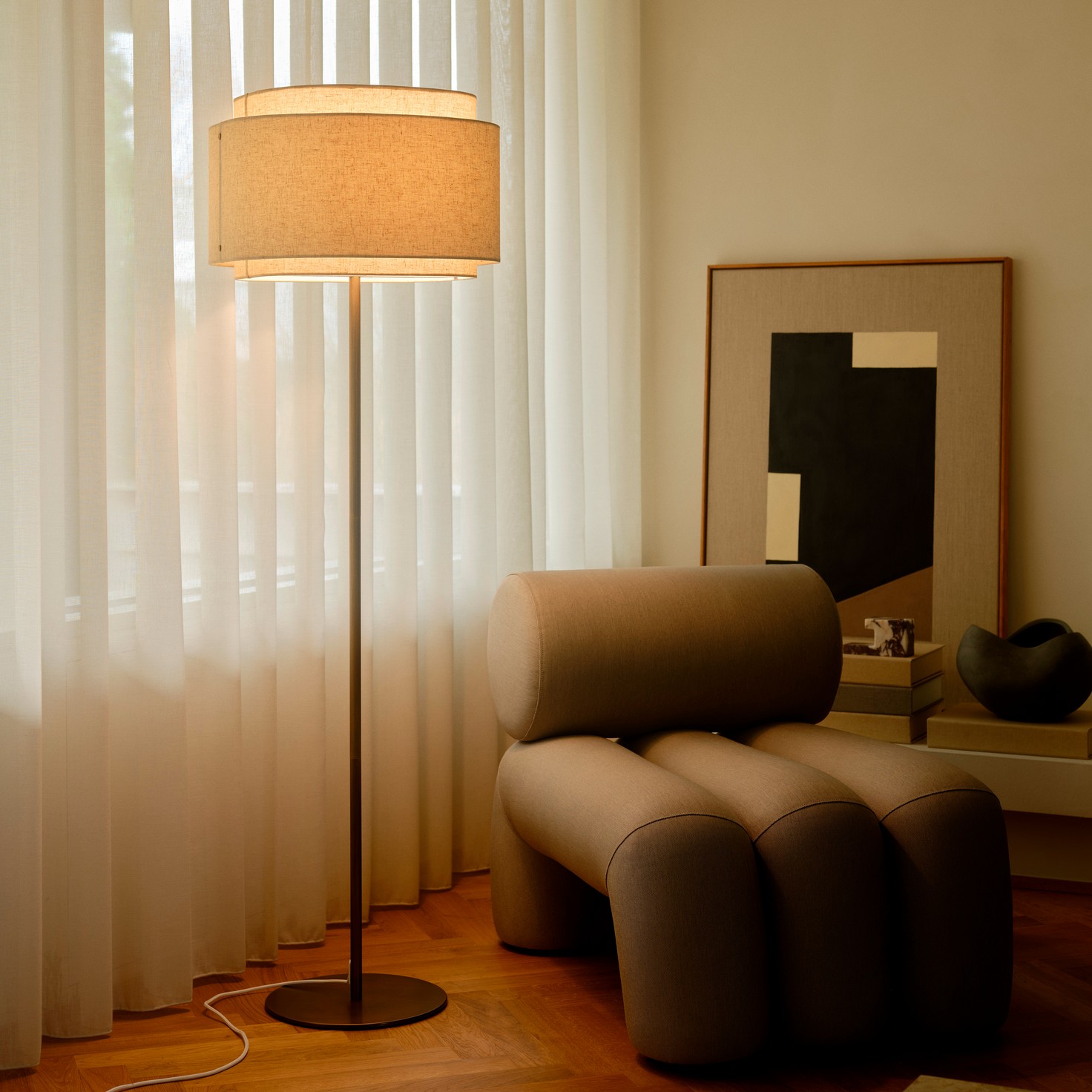 Design For The People Takai - lampadaire - Ø cm - beige