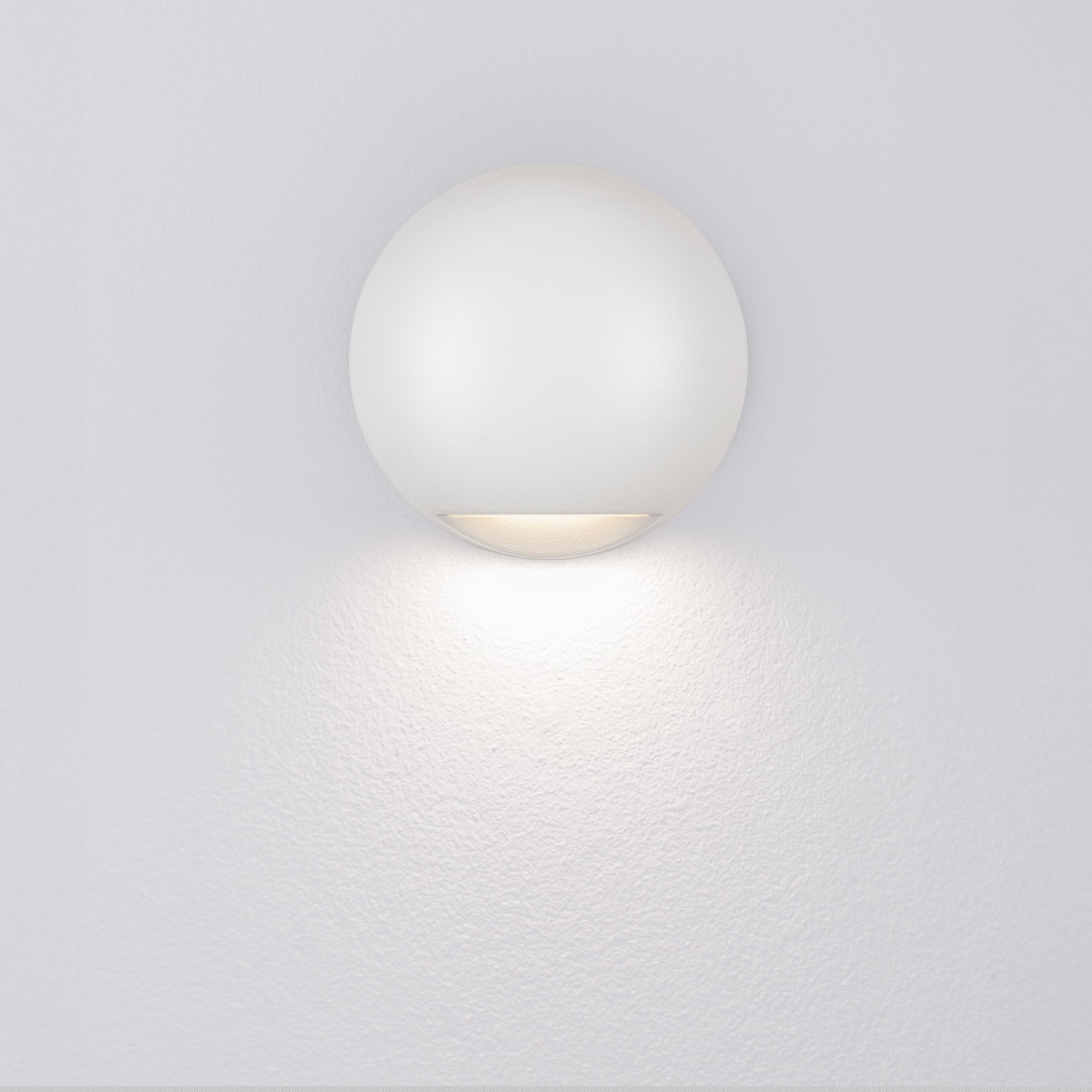 Nova Luce Passo - applique murale extérieure - Ø cm - 3W LED inclus - IP65 - blanc sablé