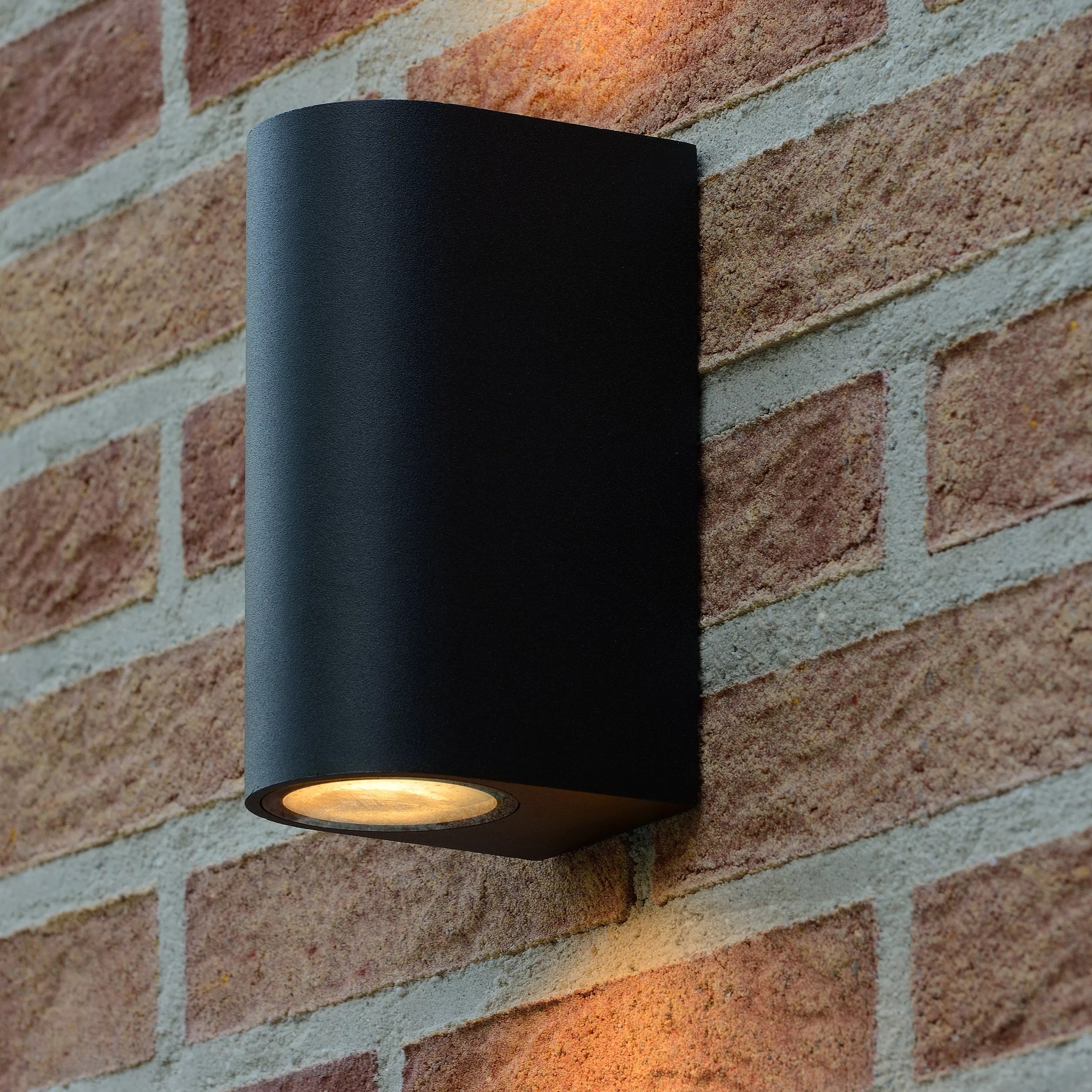Lucide Zaro Round - applique murale extérieure - 7,8 x 6,8 x - IP44 - noir