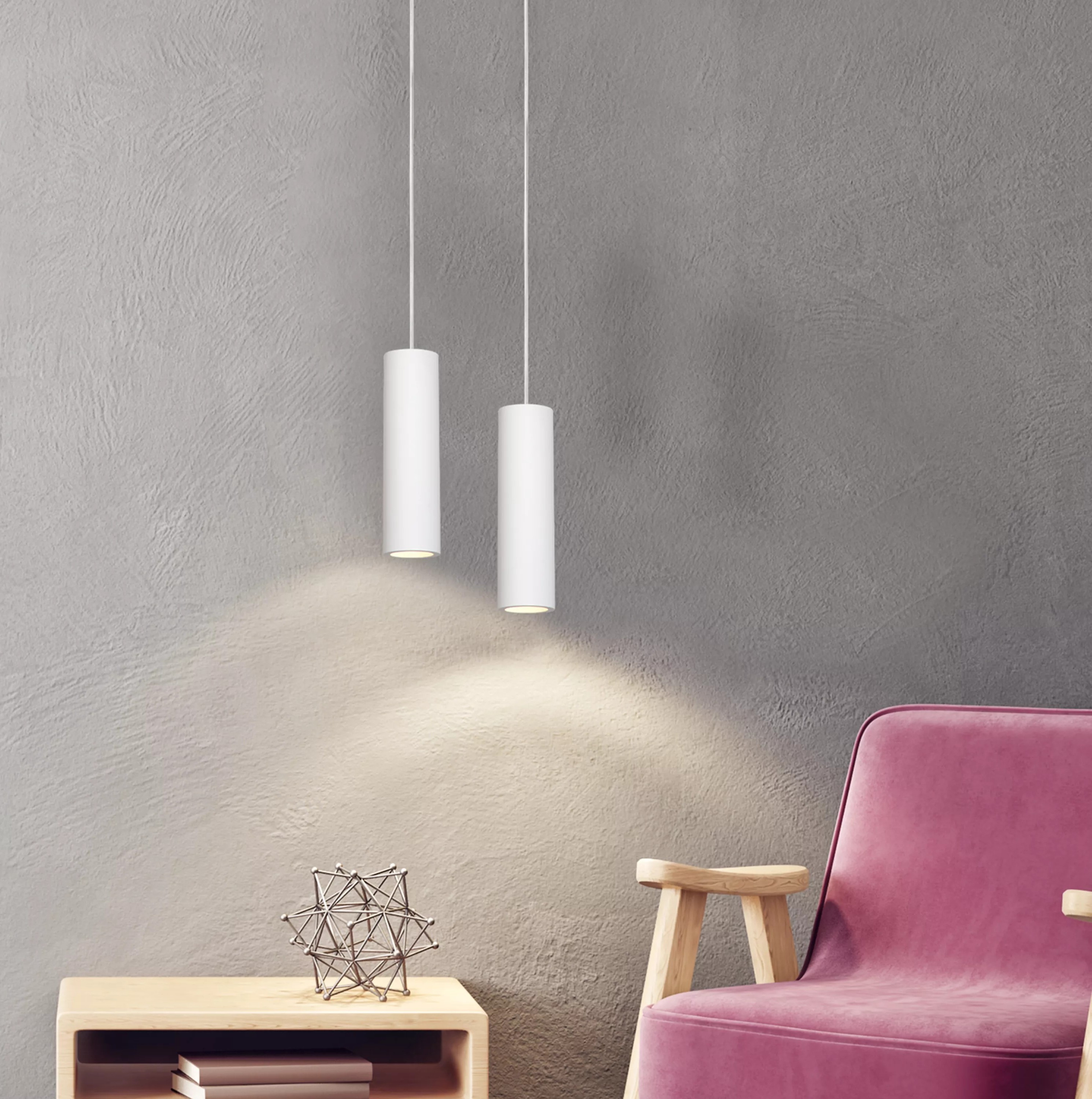 Lucide Gipsy - lampe suspendue - Ø cm - blanc