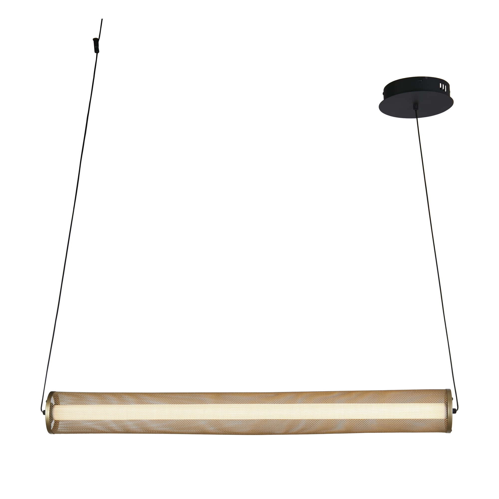 Searchlight Thread - lampe suspendue - cm - 3 niveaux de gradation - 42,5W LED inclus - or et noir mat