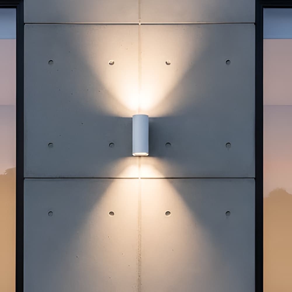 VK Lighting Dust - applique murale - 7,1 x 17,1 x 9,6 cm - W LED inclus - IP65 - blanc sablé