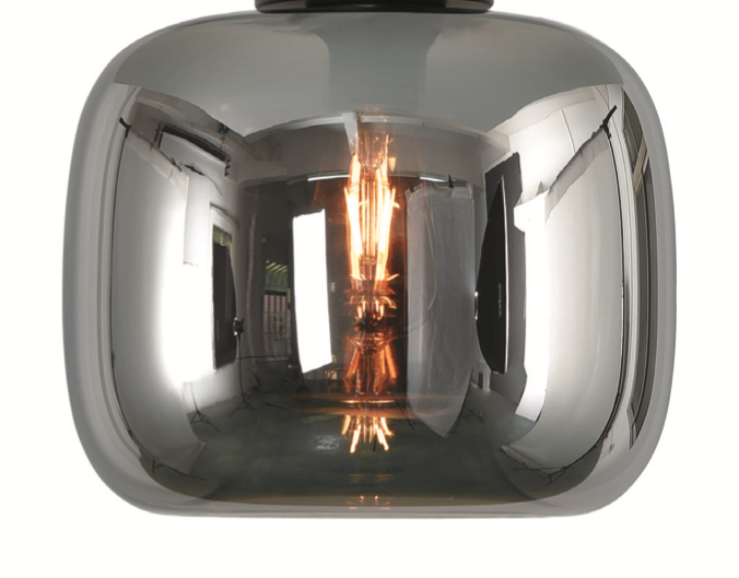Artdelight Preston - abat-jour en verre - Ø cm - titan