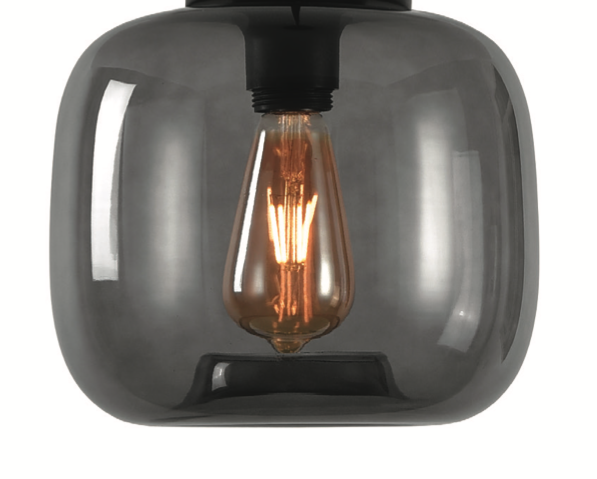 Artdelight Preston - abat-jour en verre - Ø cm - fumé
