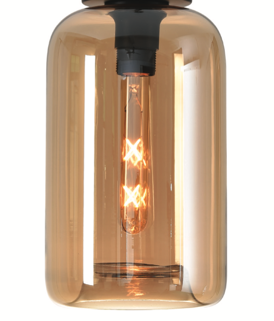 Artdelight Botany - abat-jour en verre - Ø 17,5 x - ambre