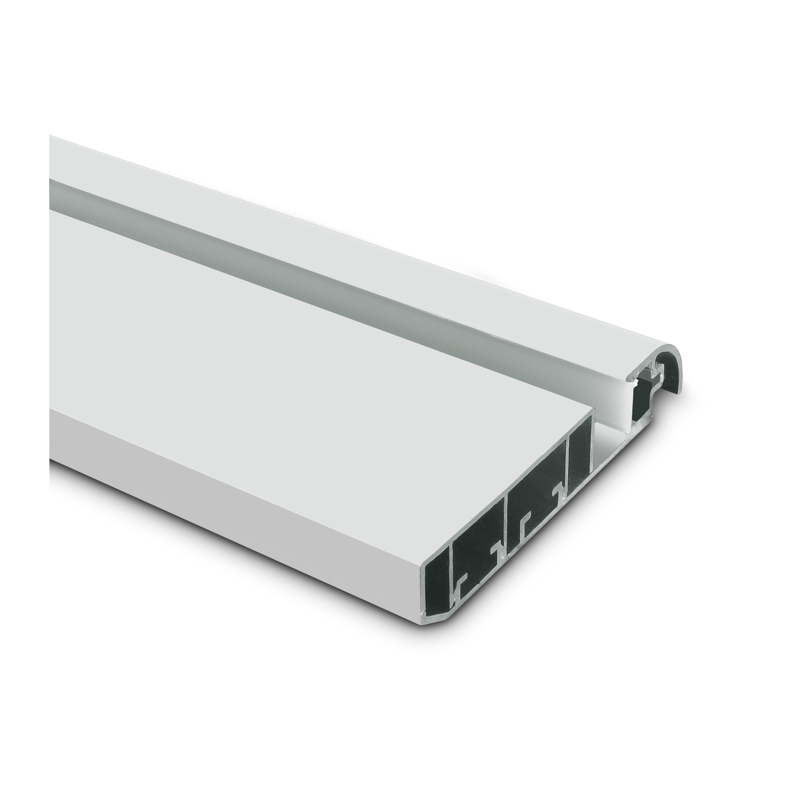 ONE Light - plinthe en aluminium - 1,6 x 8 cm - longueur - blanc