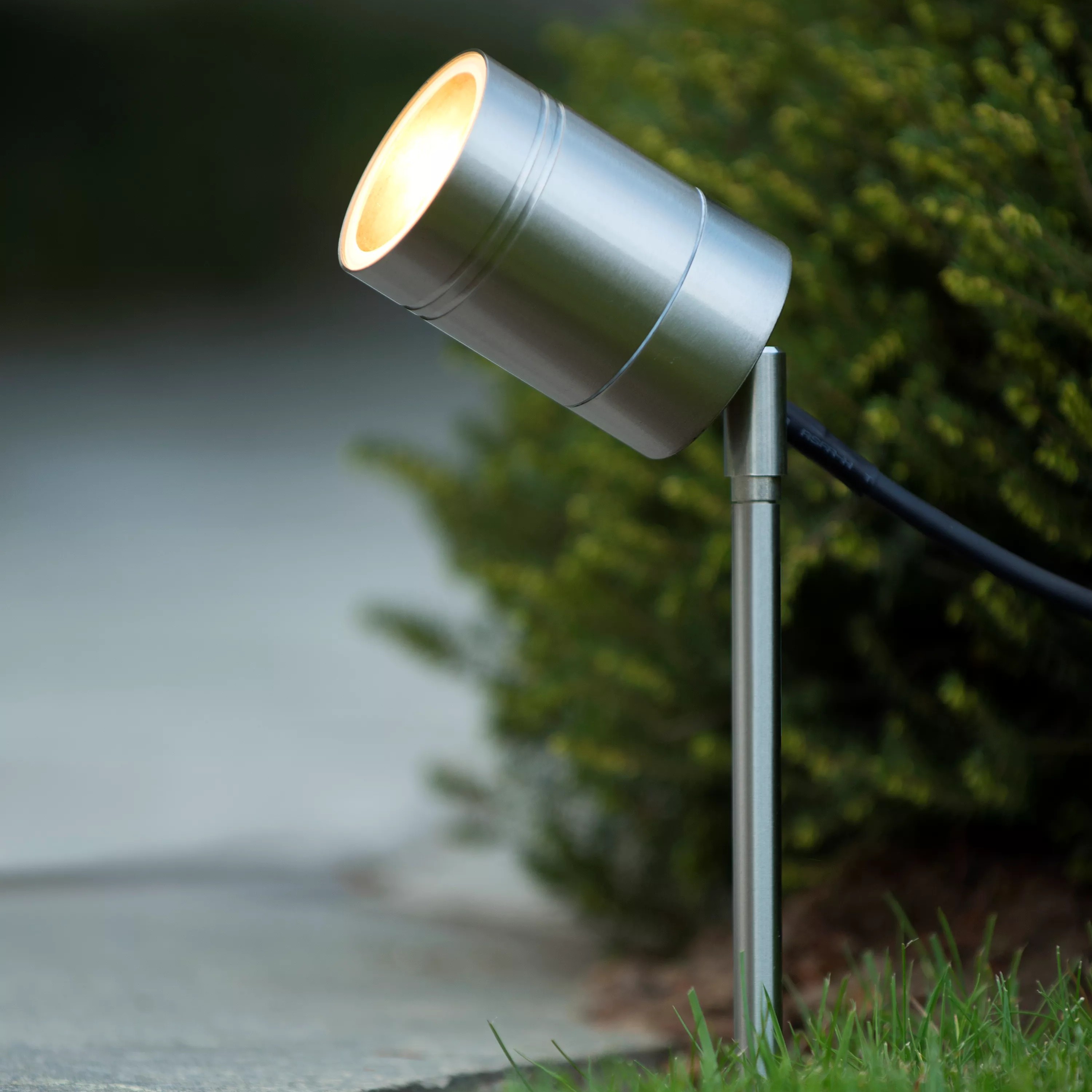 Lucide Arne - spot de sol sur piquet - 6,3 x 6,3 x - 5W LED inclus - IP44 - chrome satiné