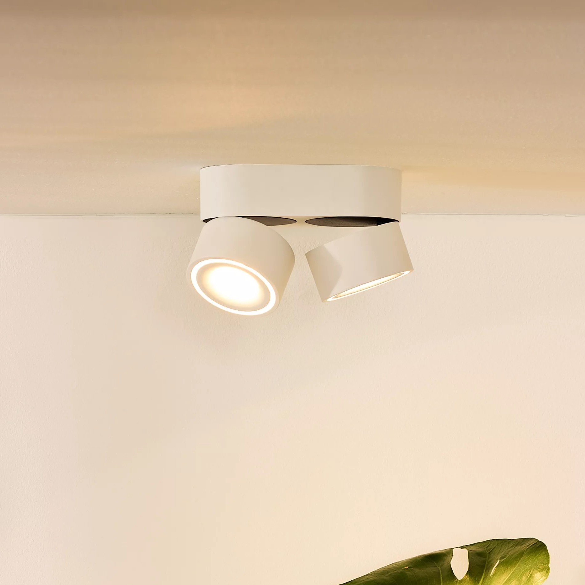 Lucide Yumiko - spot en saillie 2L - 16,1 x 7,8 x 8,2 cm - W LED dimmable inclus - blanc