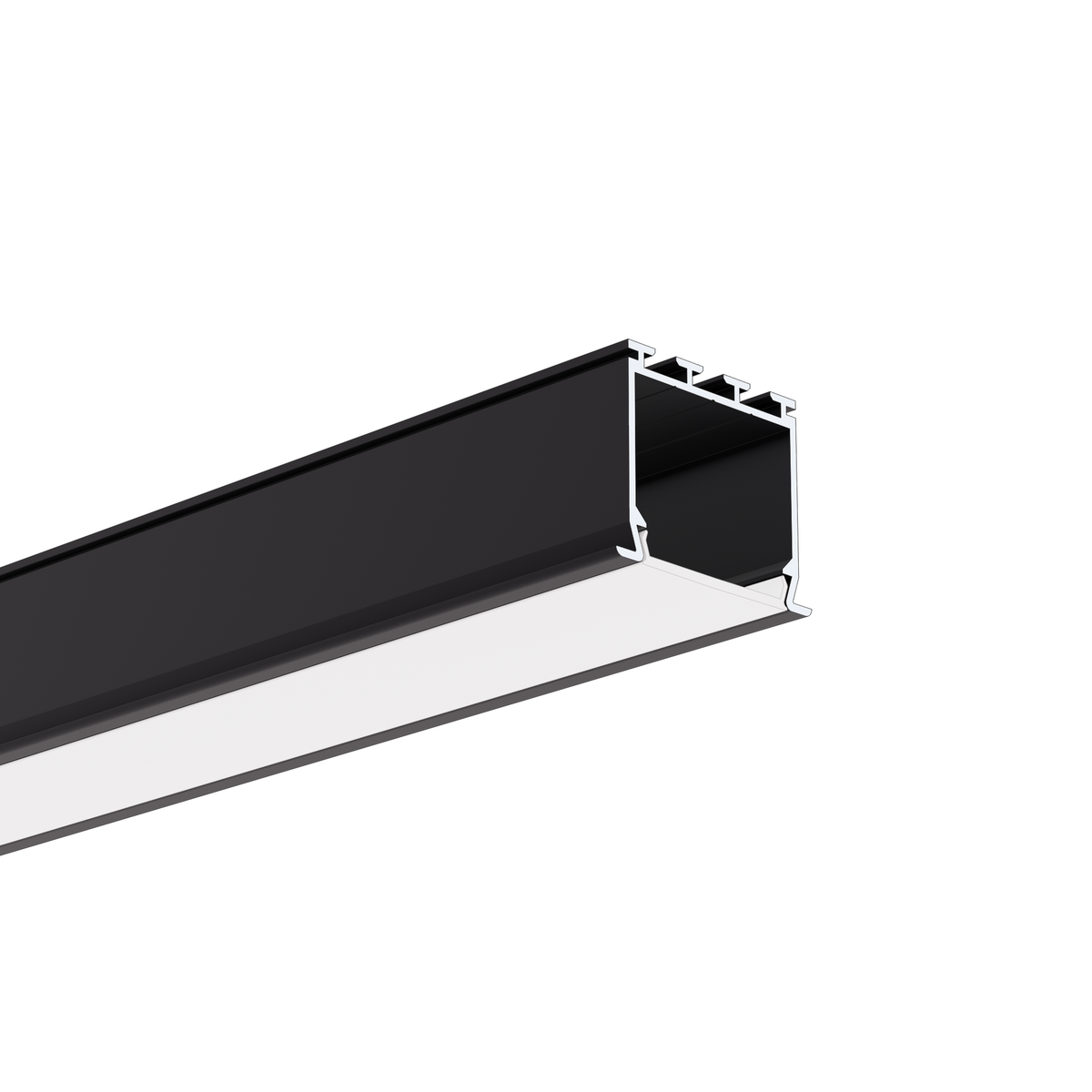Klus Lokom - profilé LED encastré - 3,02 x 2, - noir