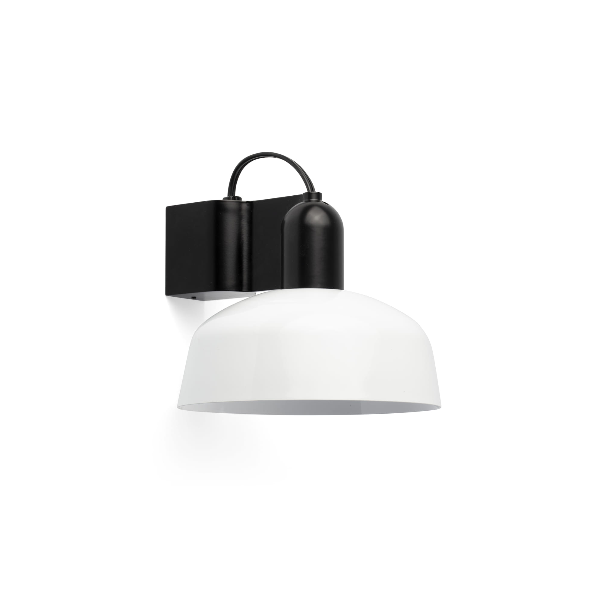 Faro Tatawin - applique - Ø 18,4 x 15,5 cm - noir satiné et blanc brillant
