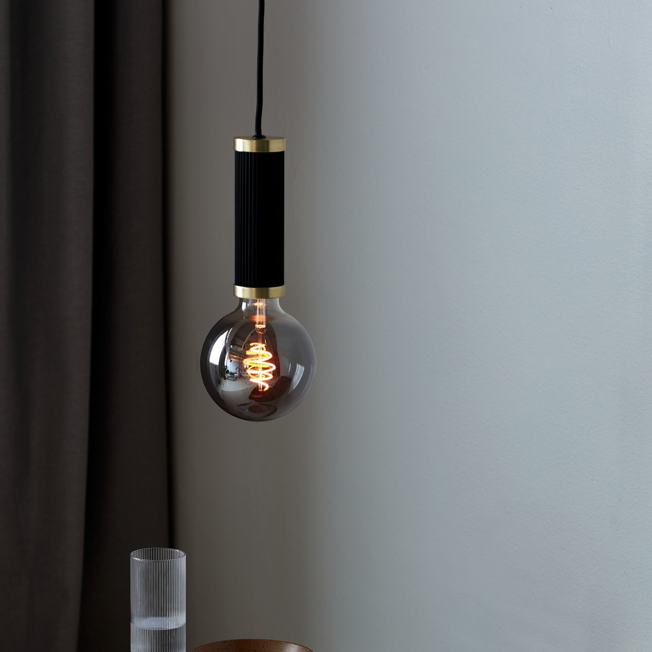 Nordlux Galloway - lampe suspendue - Ø 5,5 x 216,8 cm - laiton