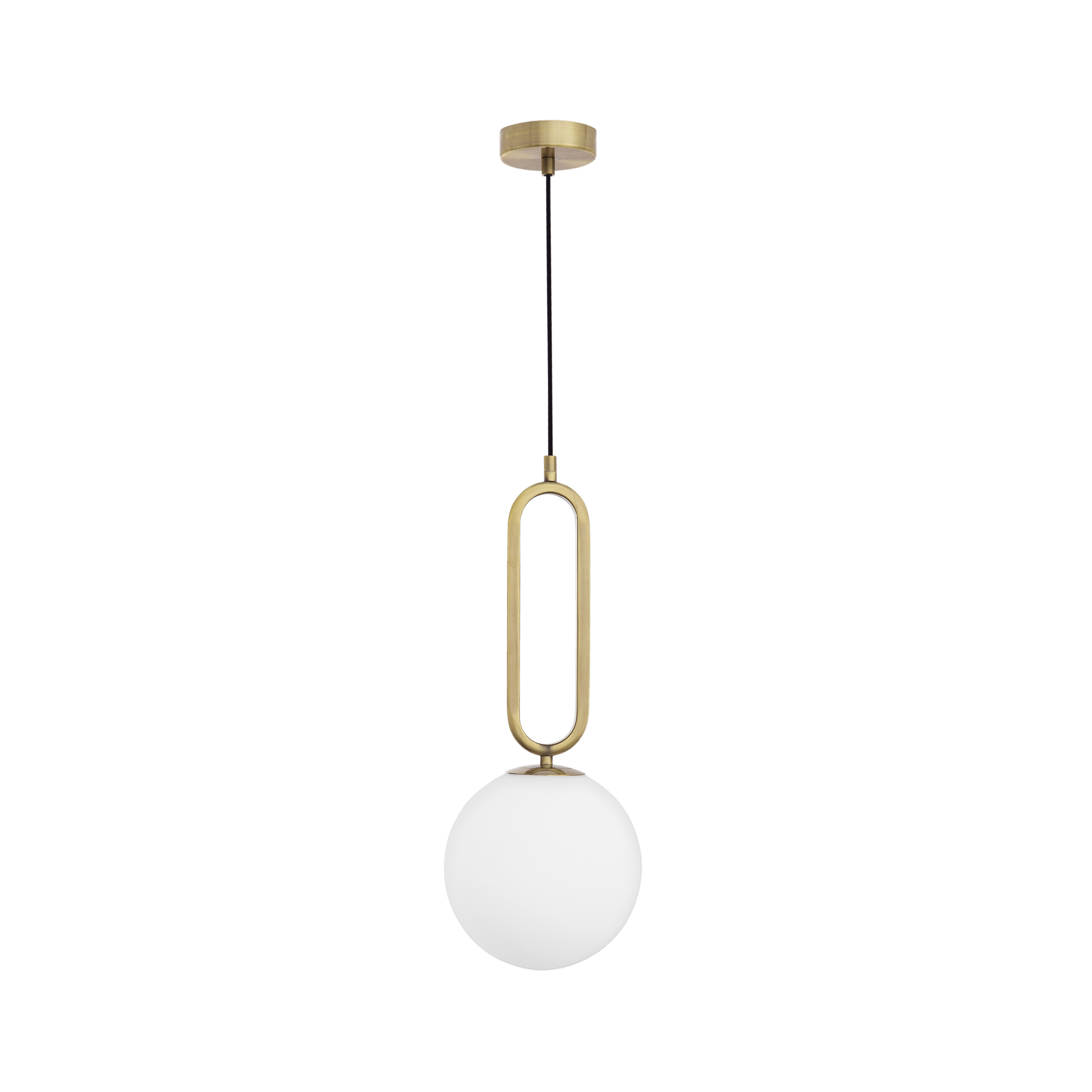 Nova Luce Grus - lampe suspendue - Ø cm - laiton et opale