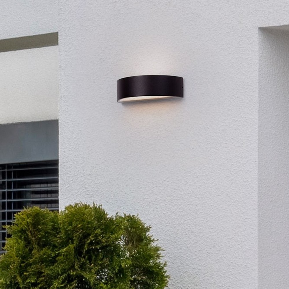 Nova Luce Nectar - applique murale extérieure - ,5 x 9,4 cm - 9W LED inclus - IP65 - anthracite foncé