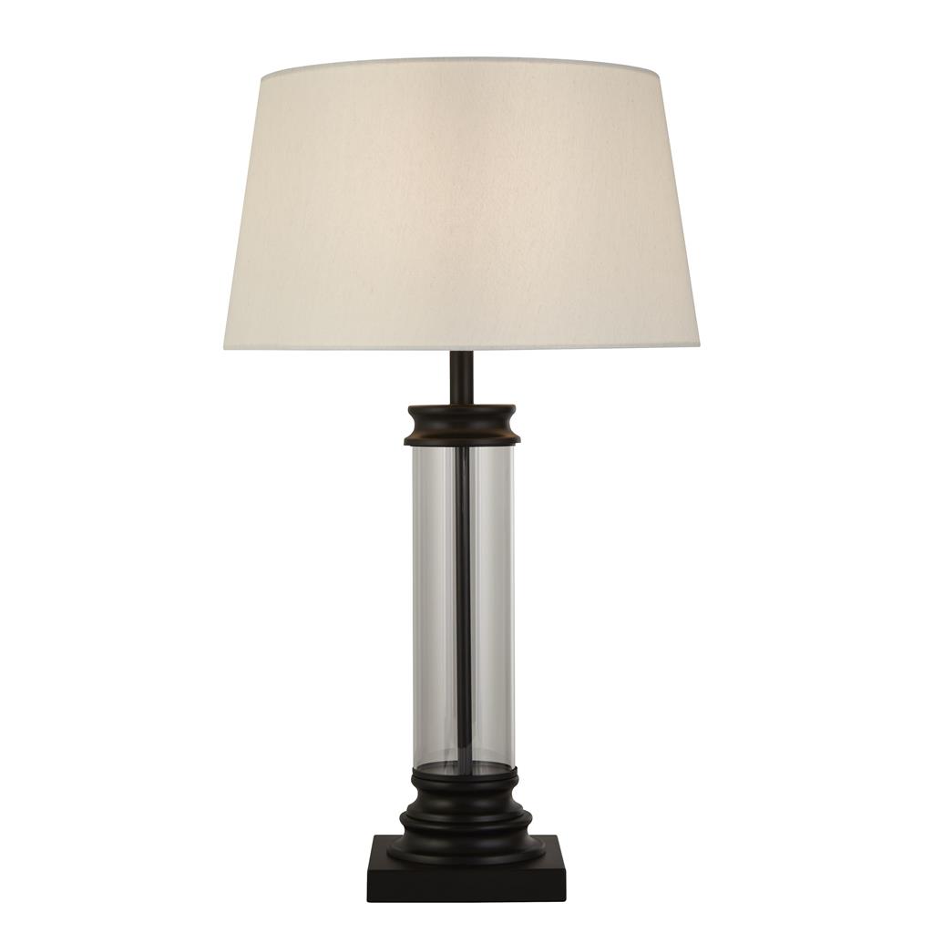 Searchlight Pedestal - lampe à poser - Ø cm - noir et crème