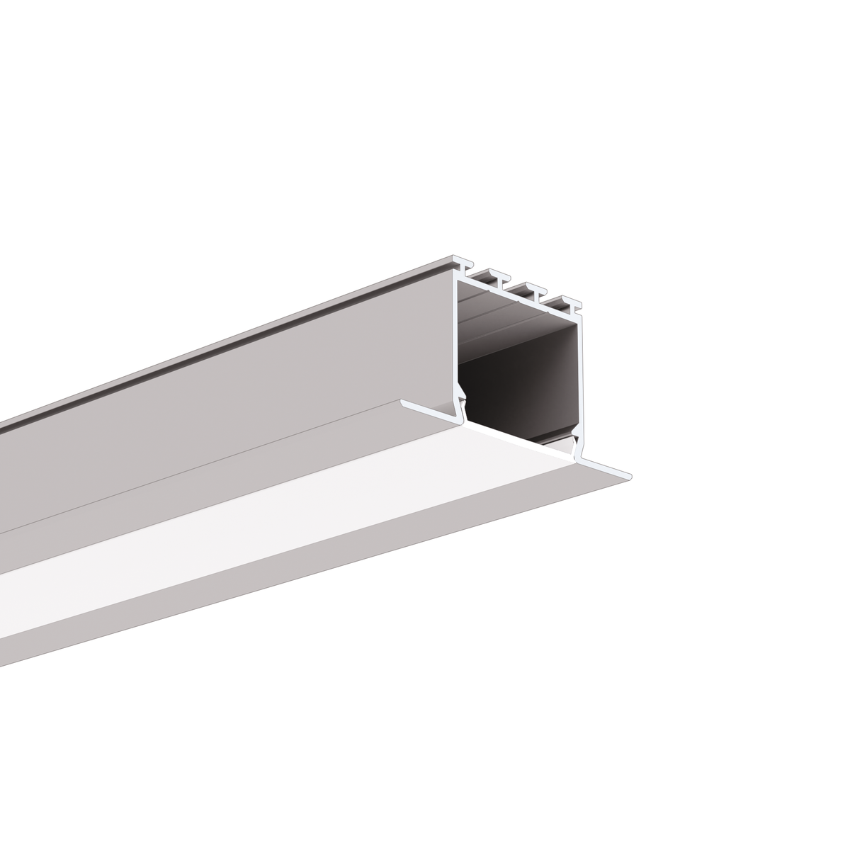 Klus Larko - profilé LED encastré - 4,62 x 2, - argent anodisé