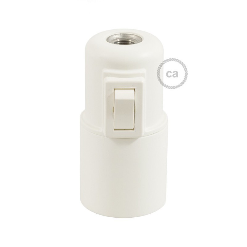 Creative Cables - Prise E27 avec interrupteur - Ø 3,9 x 7,7 cm - blanc