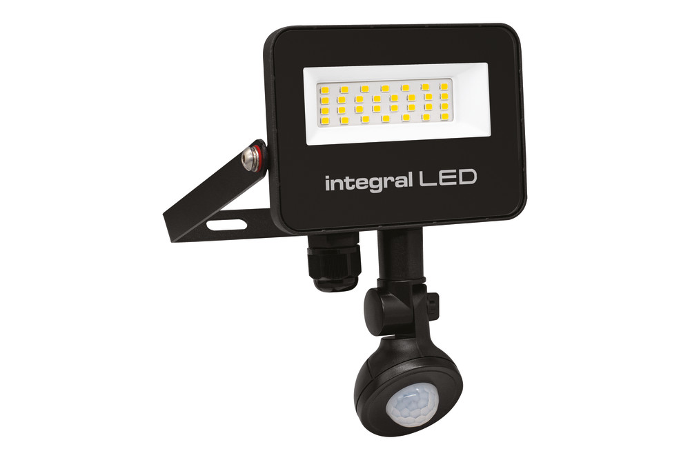 Integral LED Super Slim 2 – projecteur avec détecteur de mouvement – 12,9 x 3,9 x 17,2 cm – 20W LED inclus – IP67 – noir