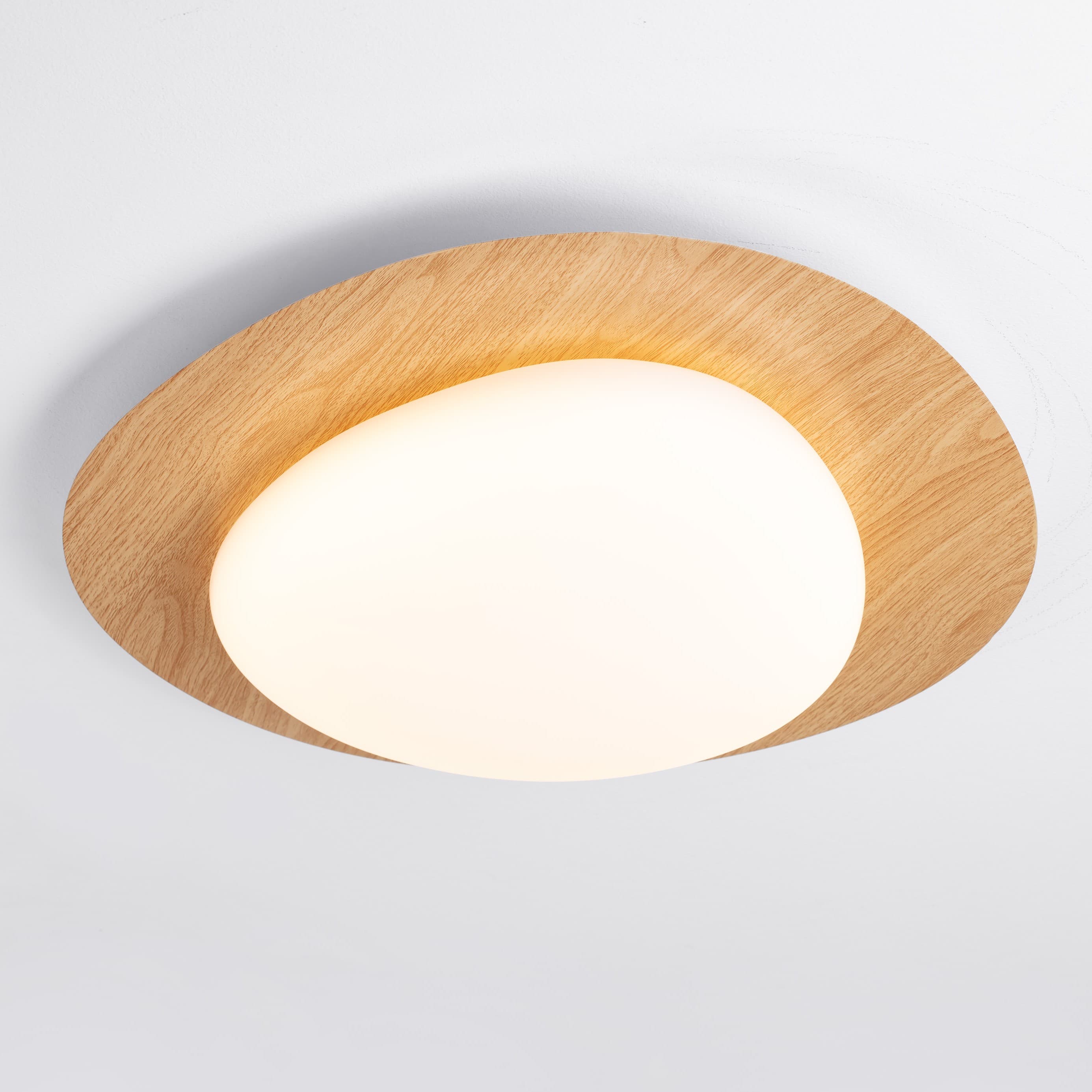 Nova Luce Nimbus - plafonnier - Ø ,5 cm - 21W dimmable LED inclus - bois