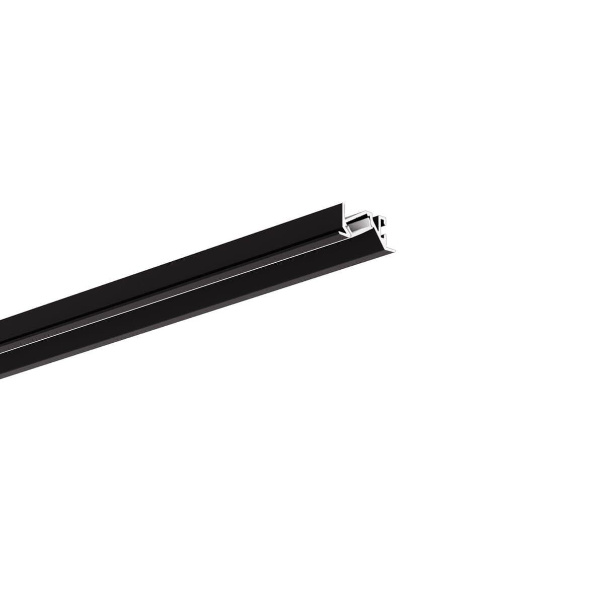 Klus MICRO-30DEG-K - profil LED encastré avec angle lumineux incliné de 30 degrés - 2,64 x 1, - noir