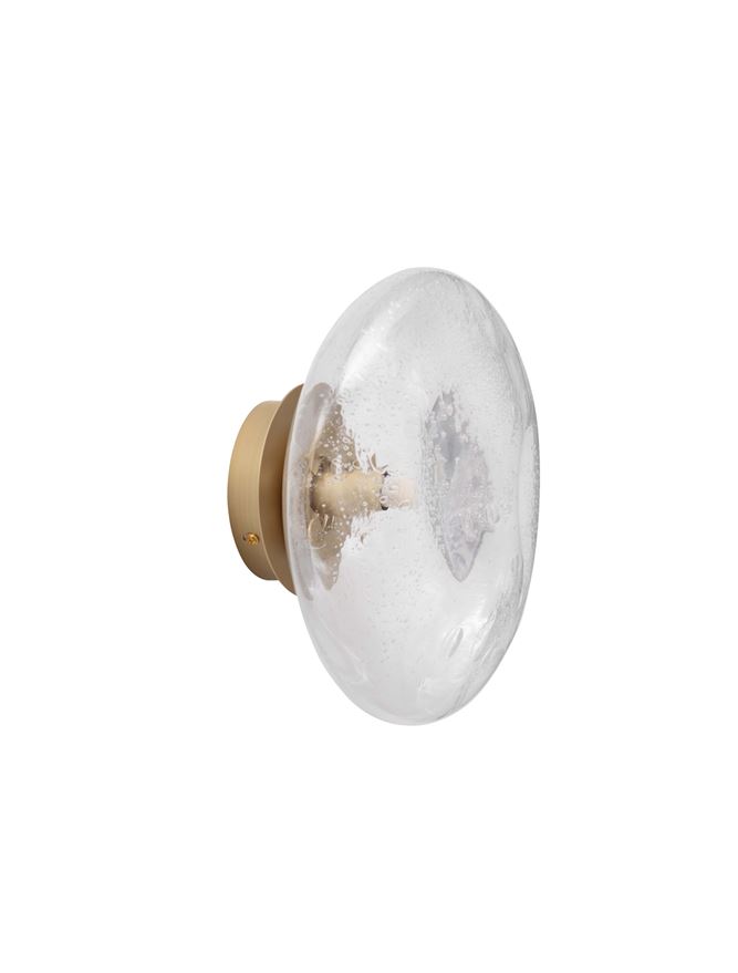 Nova Luce King - applique murale - Ø ,6 cm - laiton doré et transparent