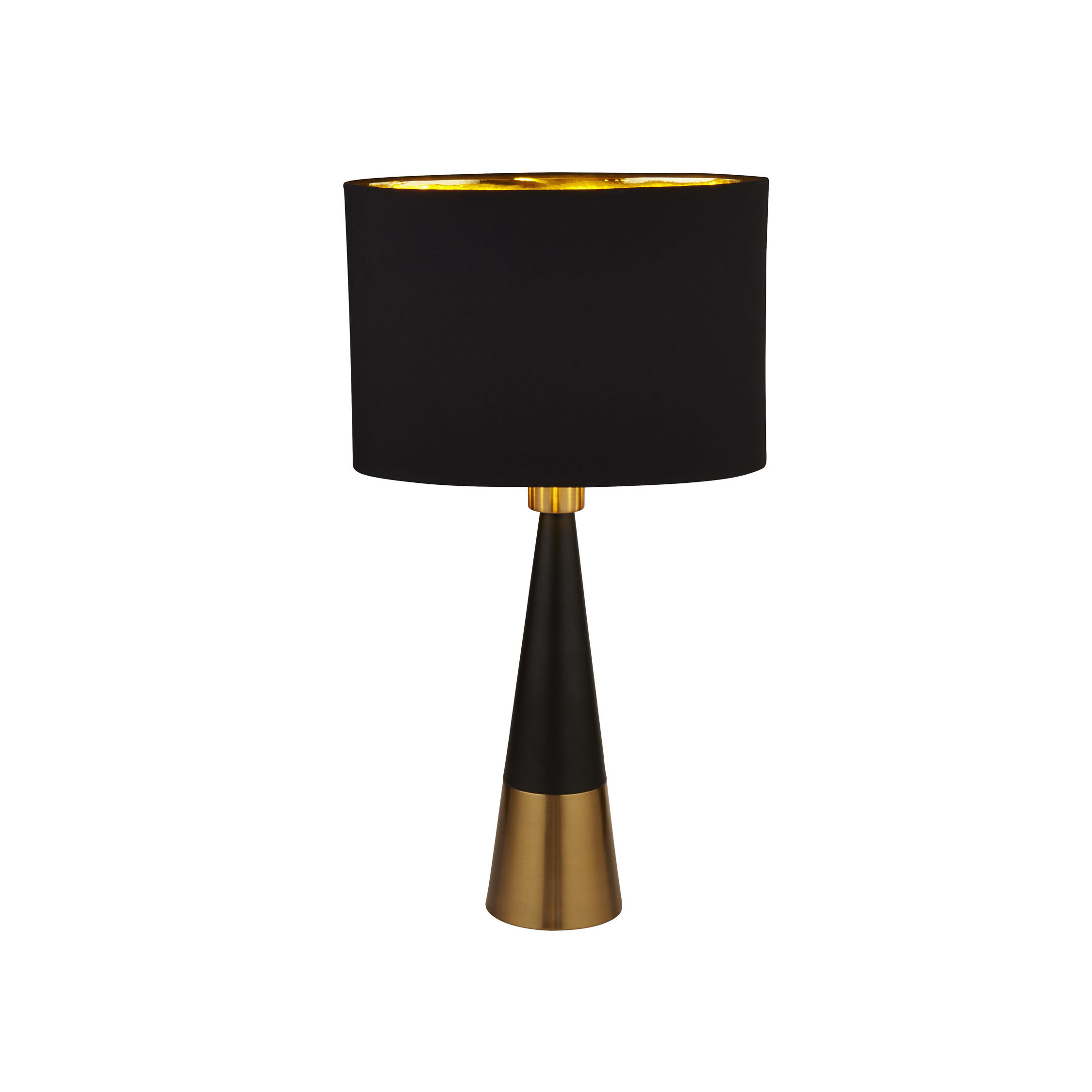Searchlight - lampe à poser - Ø 18,5 x - noir et or