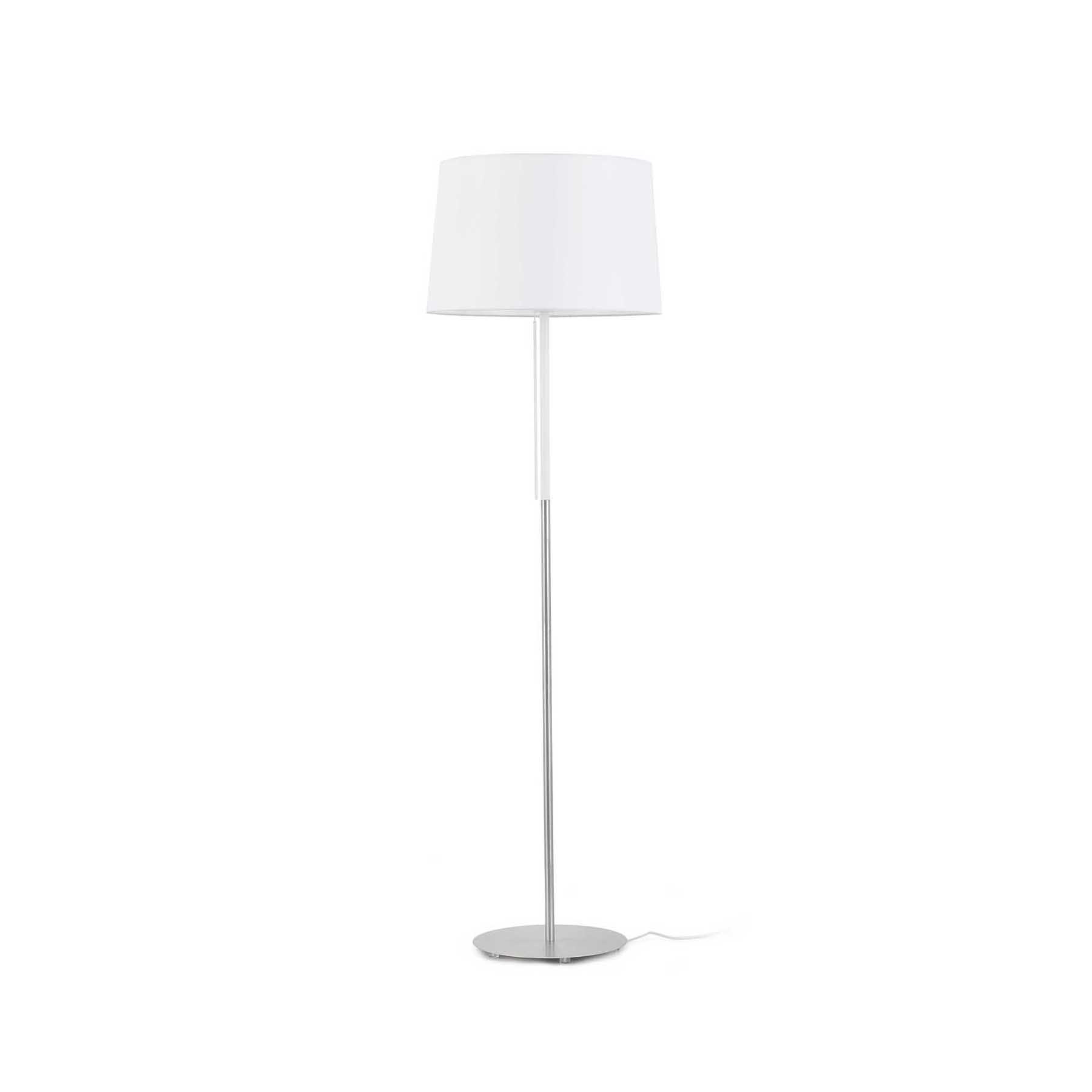 Faro Volta - lampadaire - - nickel et blanc