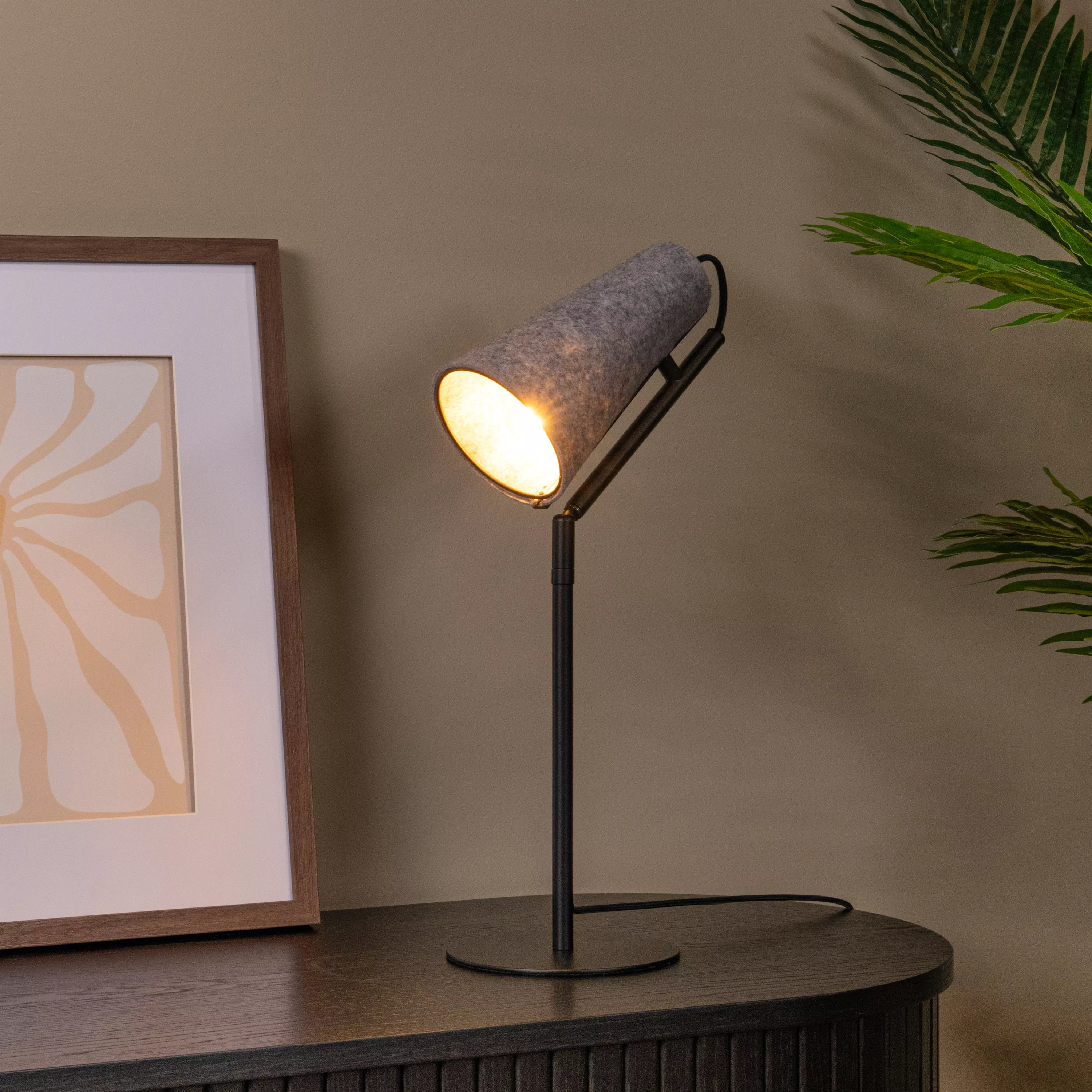 Lucide Bensen - lampe à poser - ,3 x 51,5 cm - gris