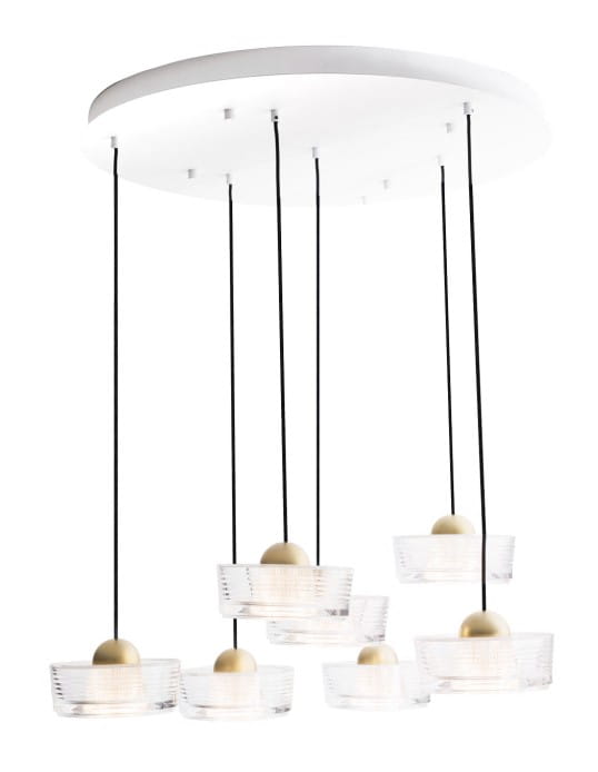 Maxlight Lipari - lampe suspendue - Ø cm - 38W LED inclus - or brossé