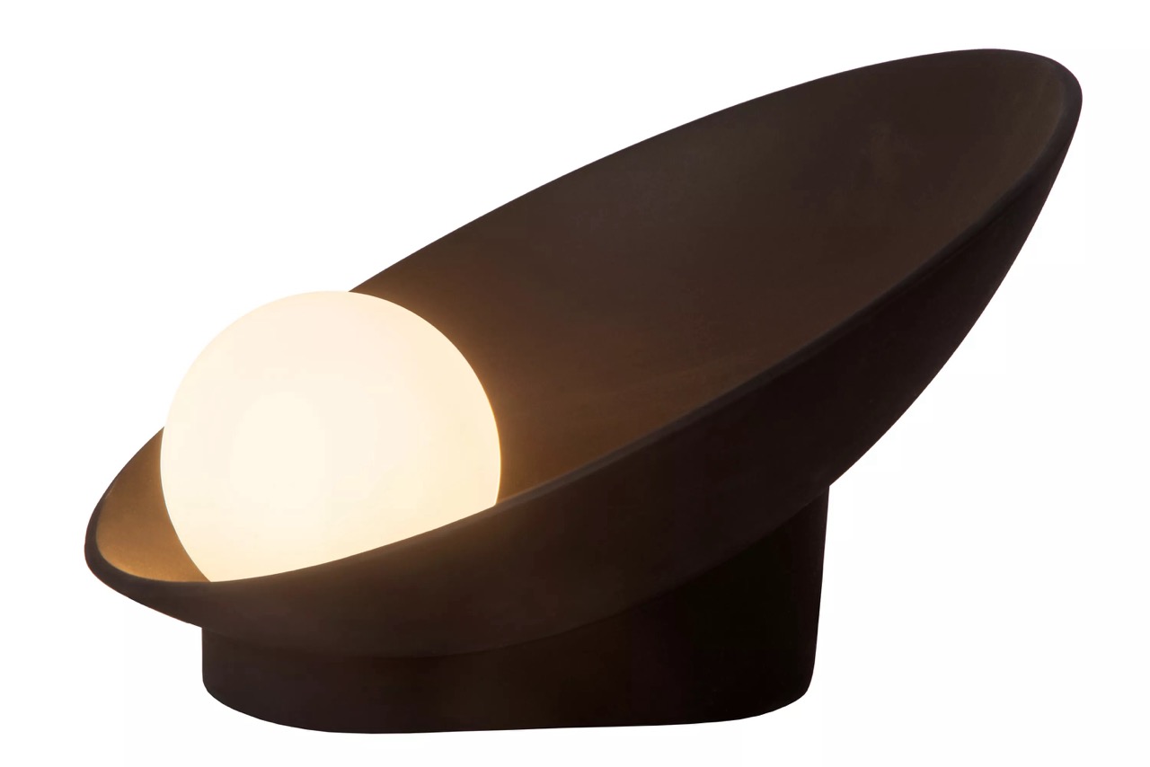 Lucide Raynell - lampe de table - 23,5 x 26,2 x 15,3 cm - 6W LED dimmable inclus - noir