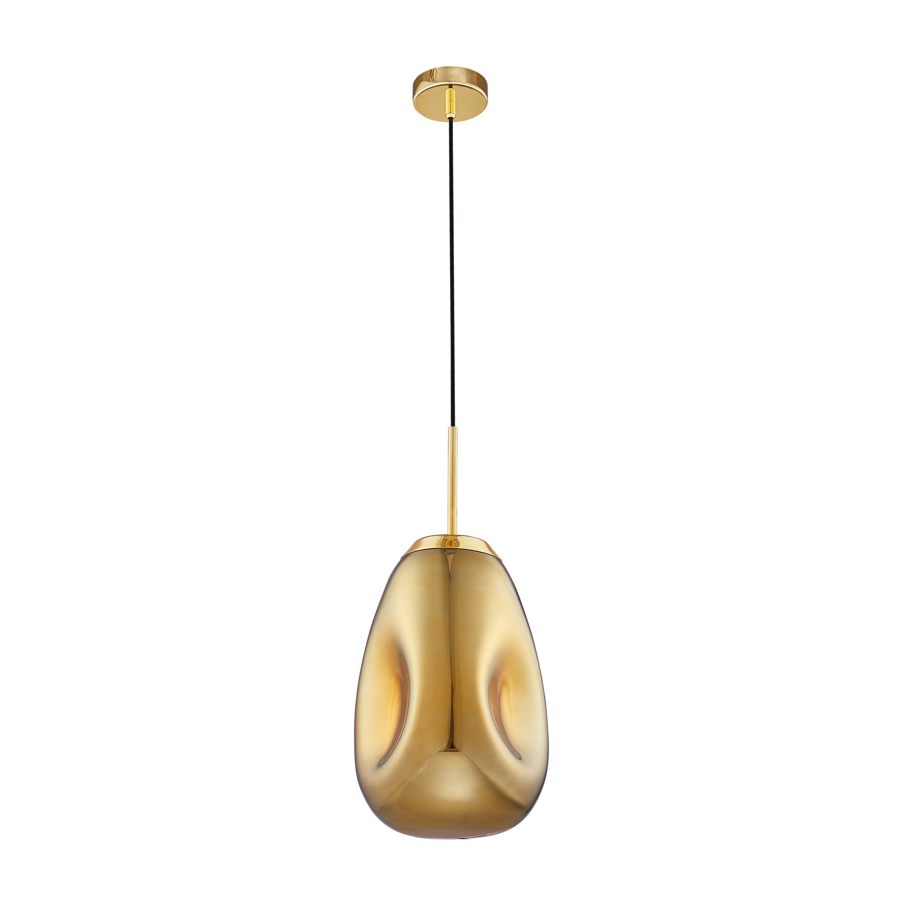 Nova Luce Lava - lampe suspendue - Ø 22,5 x - or