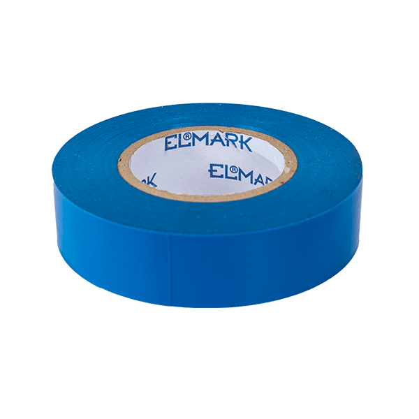 Elmark ruban isolant en PVC 19mm - 20 mètres de long - bleu
