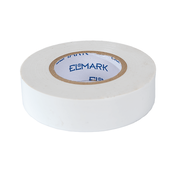 Elmark ruban isolant en PVC 19mm - 20 mètres de long - blanc