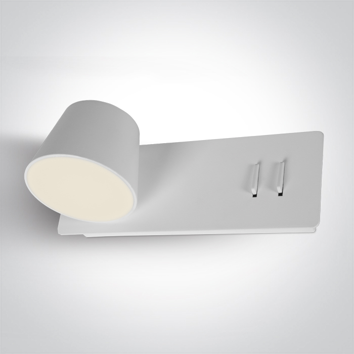 ONE Light Reading Spots - applique murale avec interrupteur - x 8 cm - 6W + 4W LED inclus - blanc [duplicated].
