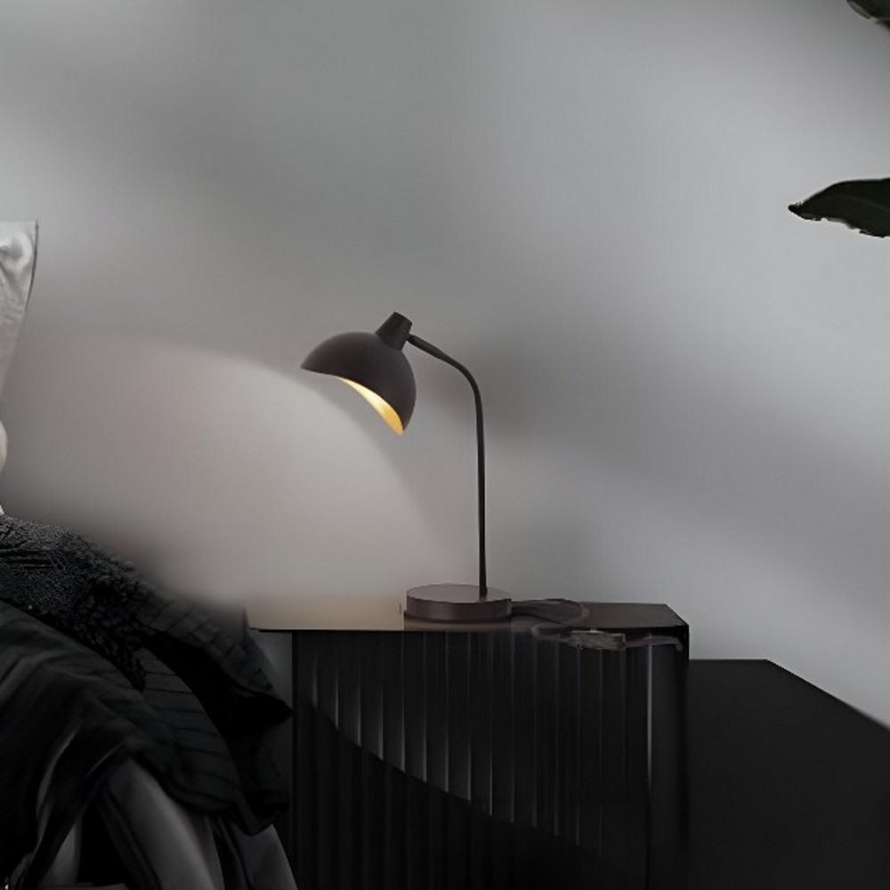 Nova Luce Geti - lampe de table - Ø ,5 cm - noir et or