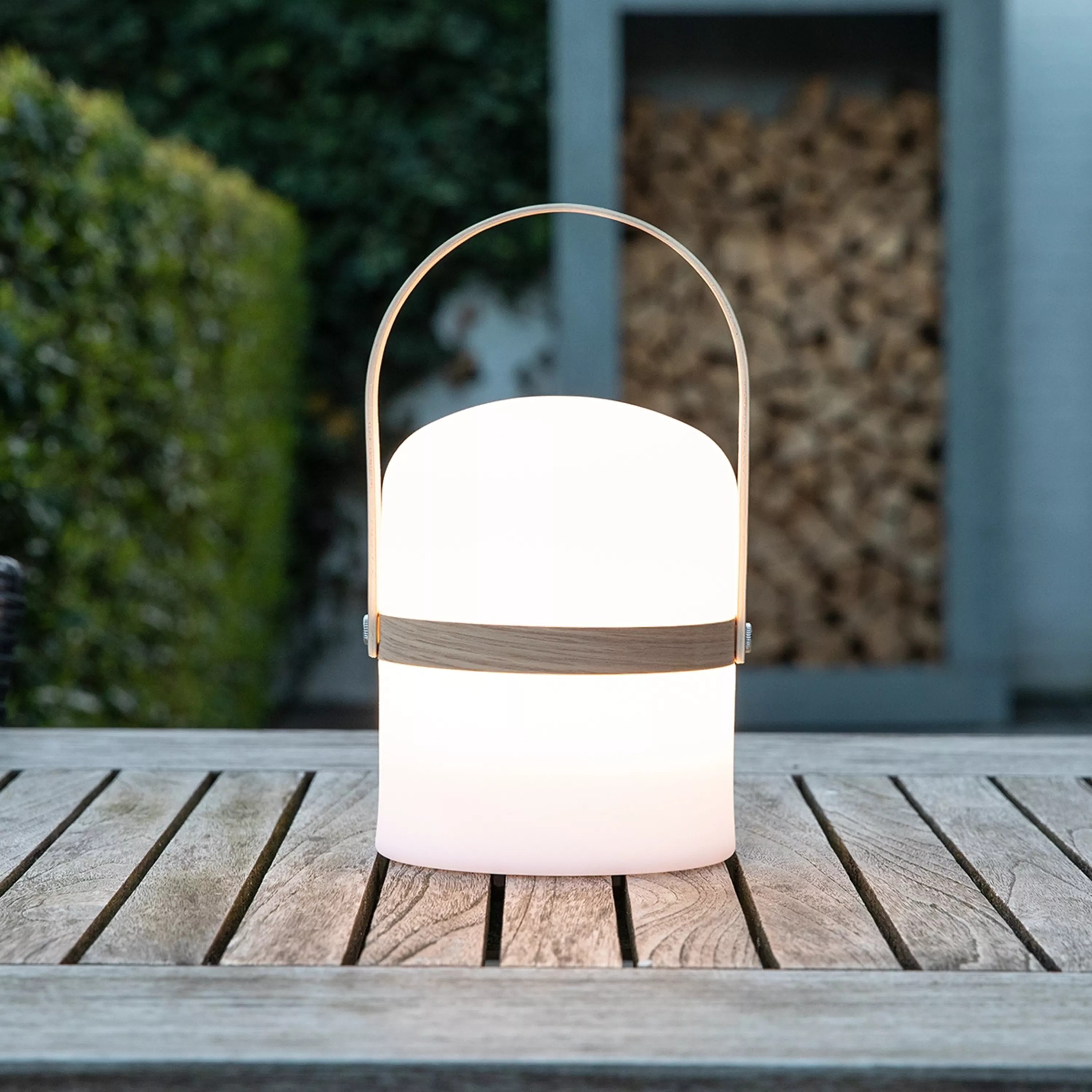 Lucide Joe - lampe de table d'extérieur - 26,5 cm - 3W dimmable LED inclus - IP44 - blanc