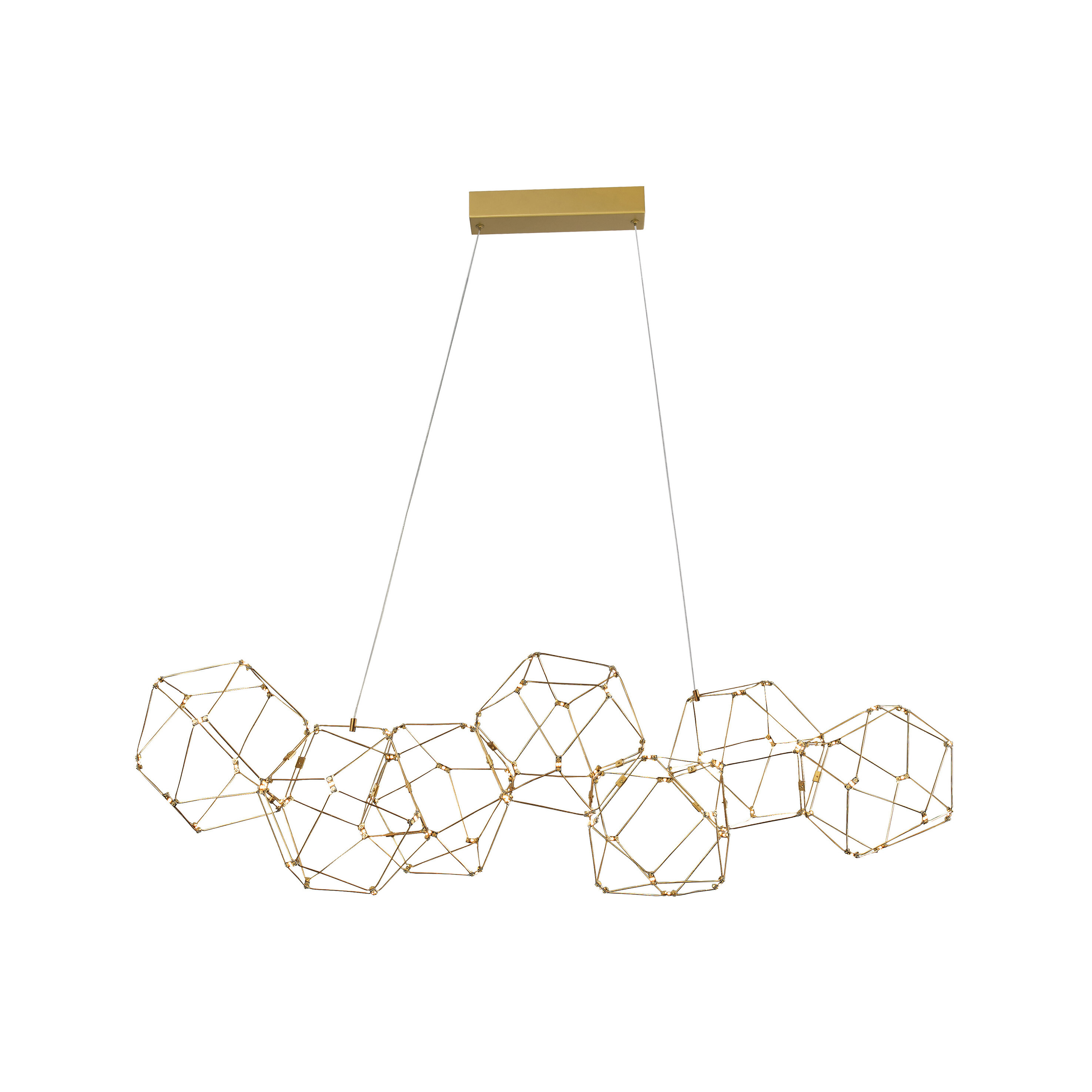Nova Luce Nebula - lampe suspendue - 94,5 x 32,5 x - 33,6W LED inclus - or
