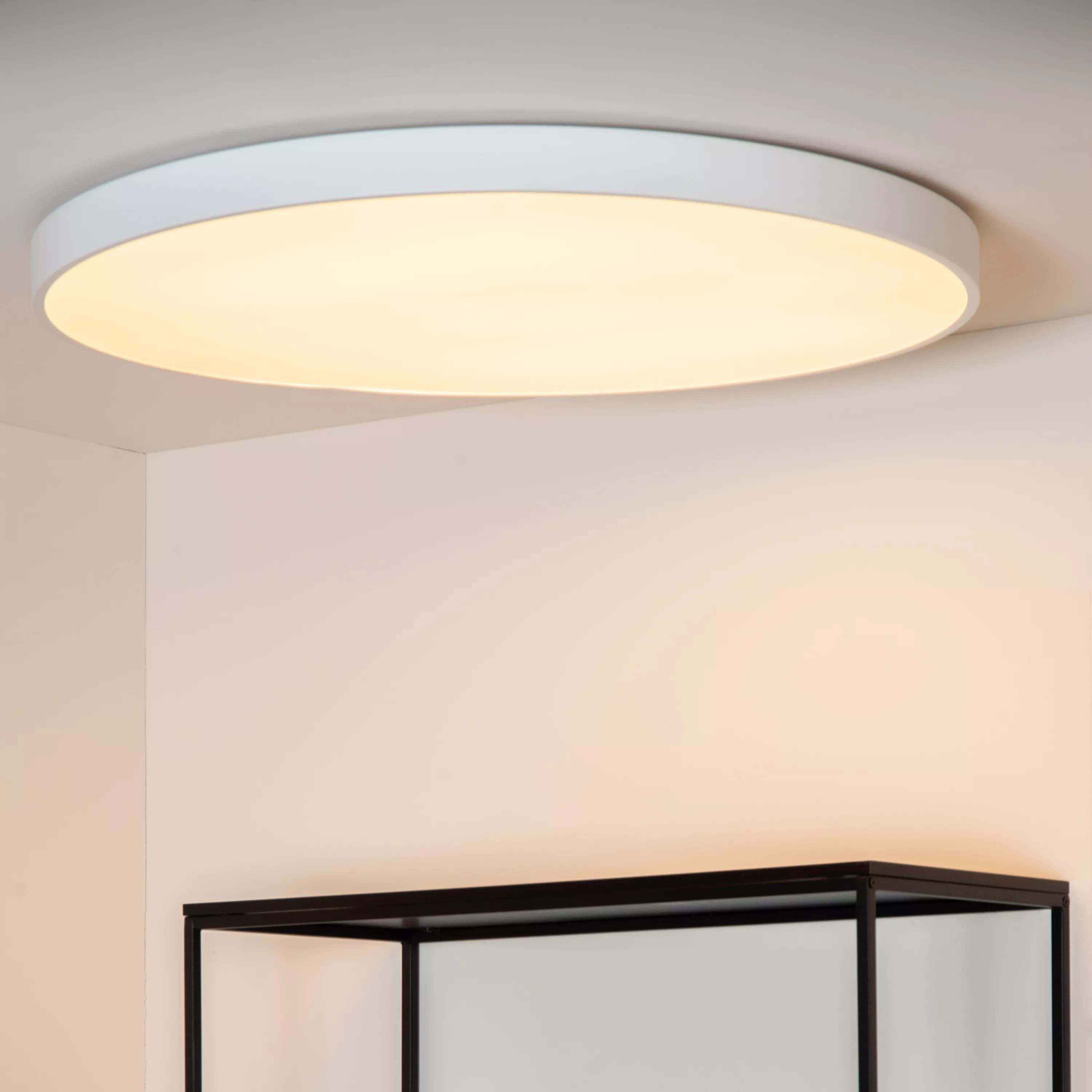 Lucide Unar - plafonnier - Ø cm - 80W LED dimmable inclus - 3 niveaux de dimmer - blanc