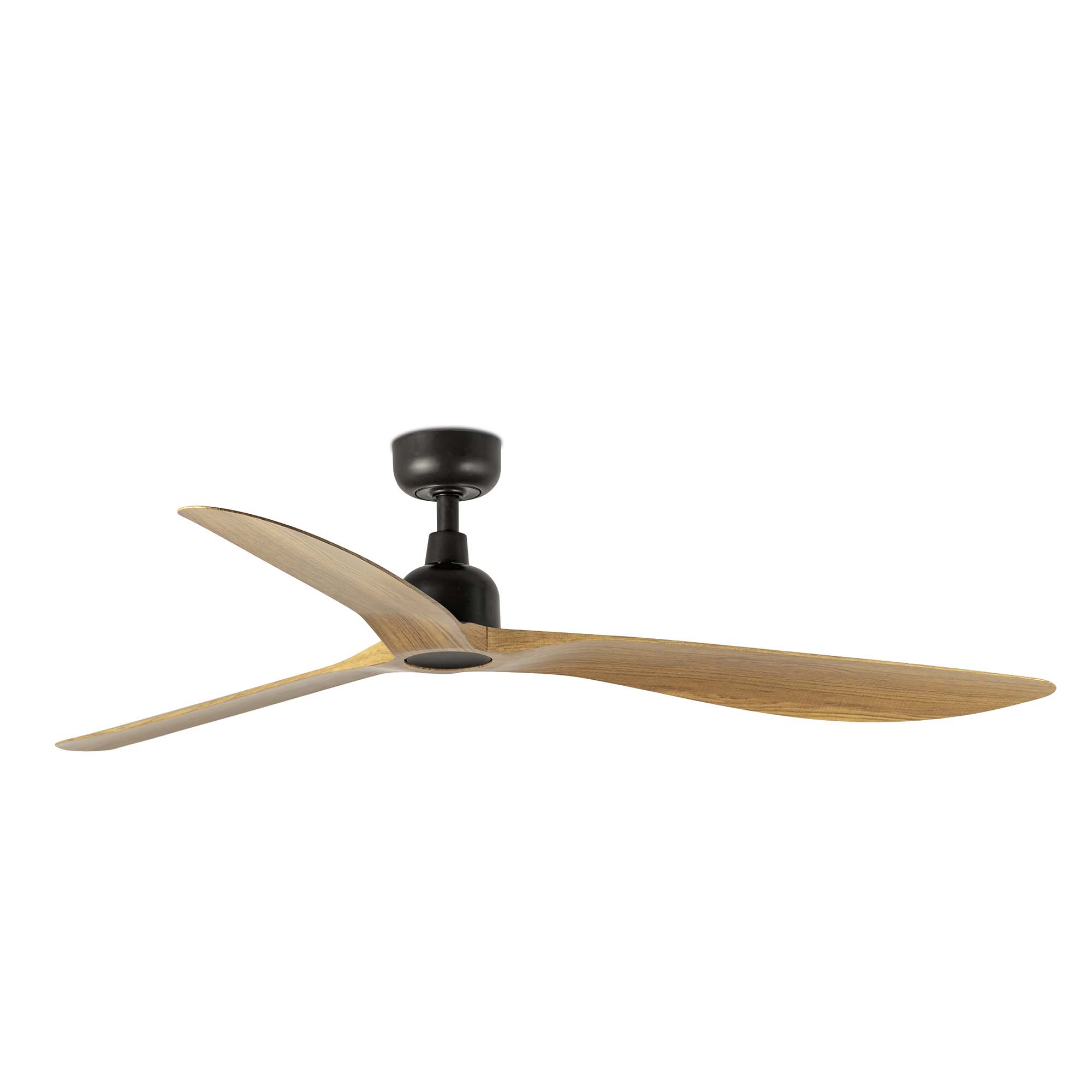 Faro Outwood L - ventilateur de plafond - Ø - IP44 - marron foncé et chêne